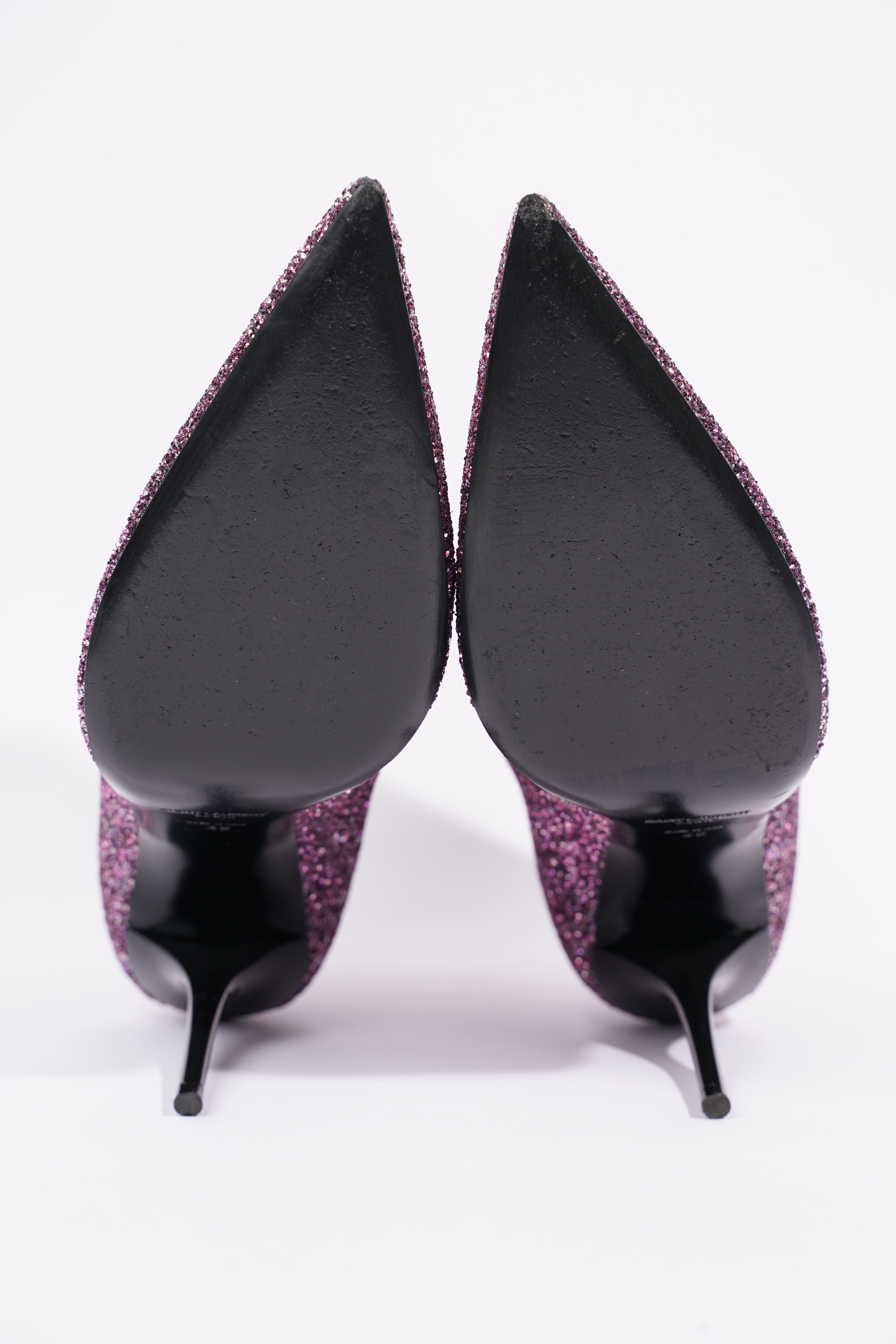 Saint Laurent Womens Pierre 95 Bootie Purple Glitter EU 42 / UK 9