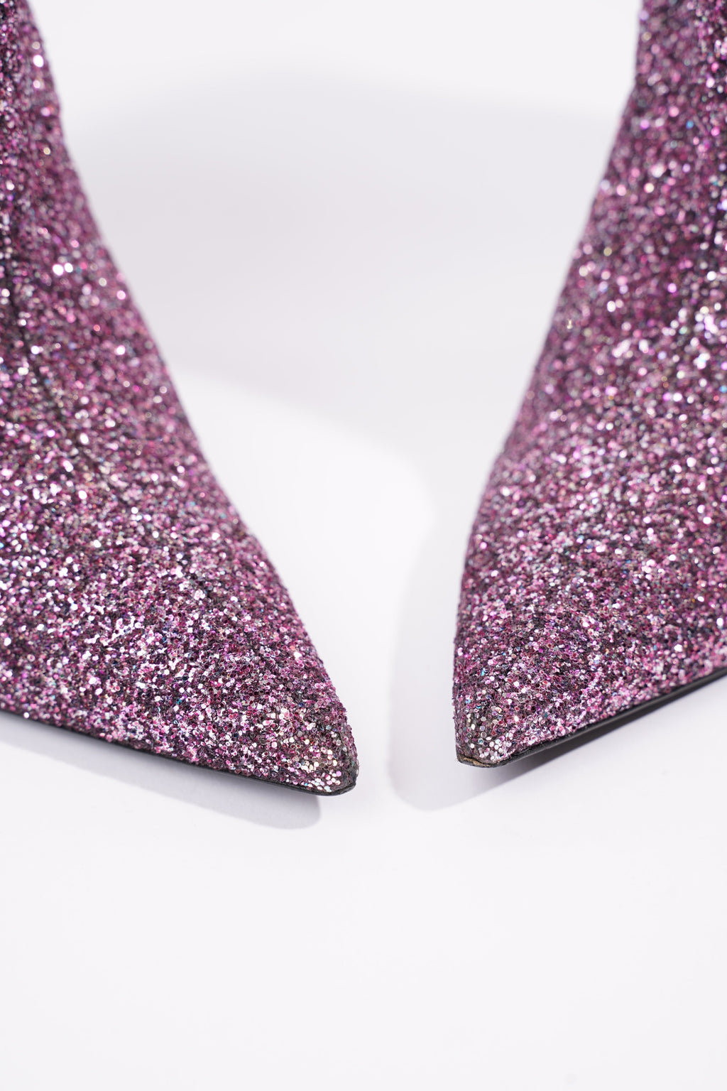 Saint Laurent Womens Pierre 95 Bootie Purple Glitter EU 42 / UK 9