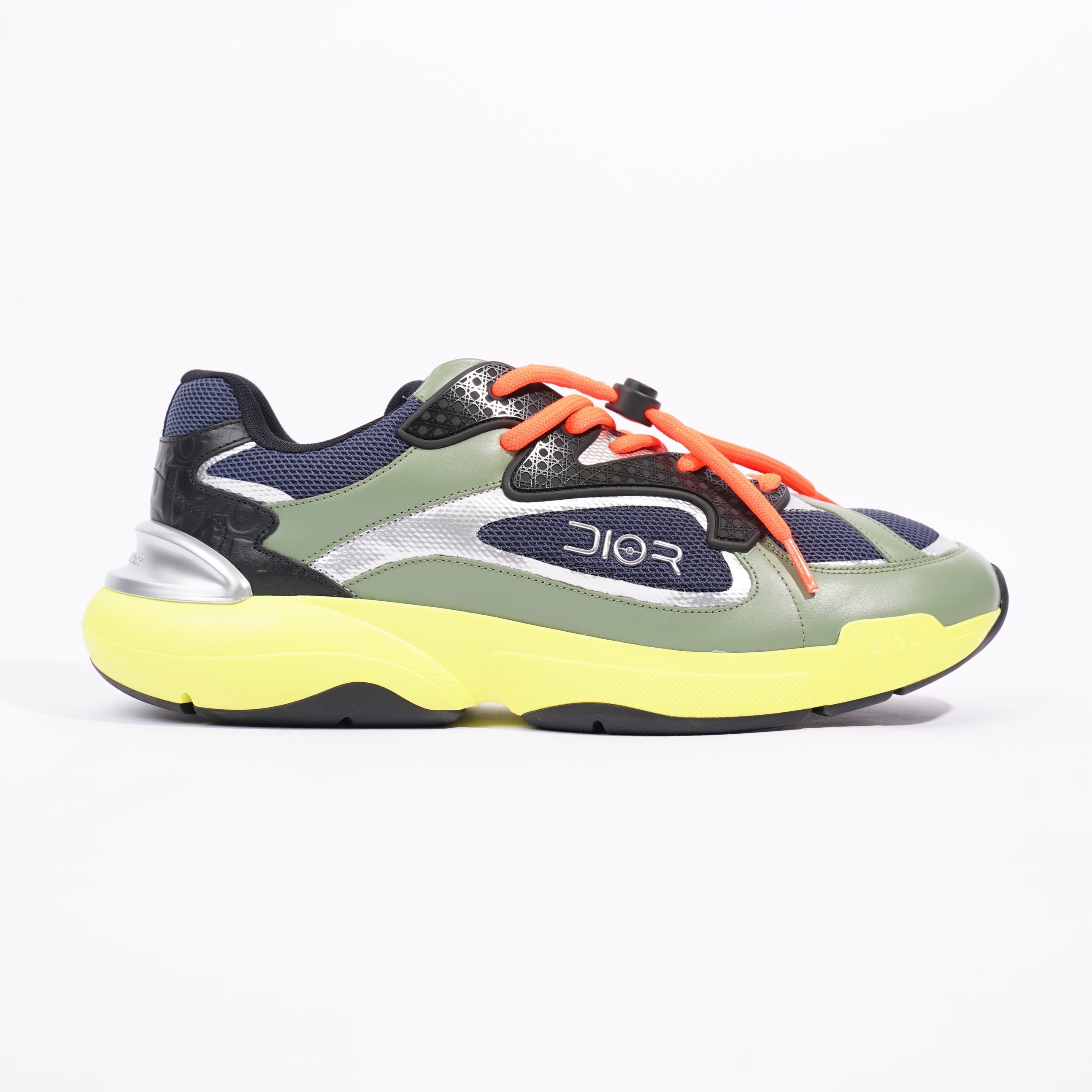 Christian Dior Mens B24 Blue / Khaki / Yellow EU 44 / UK 10