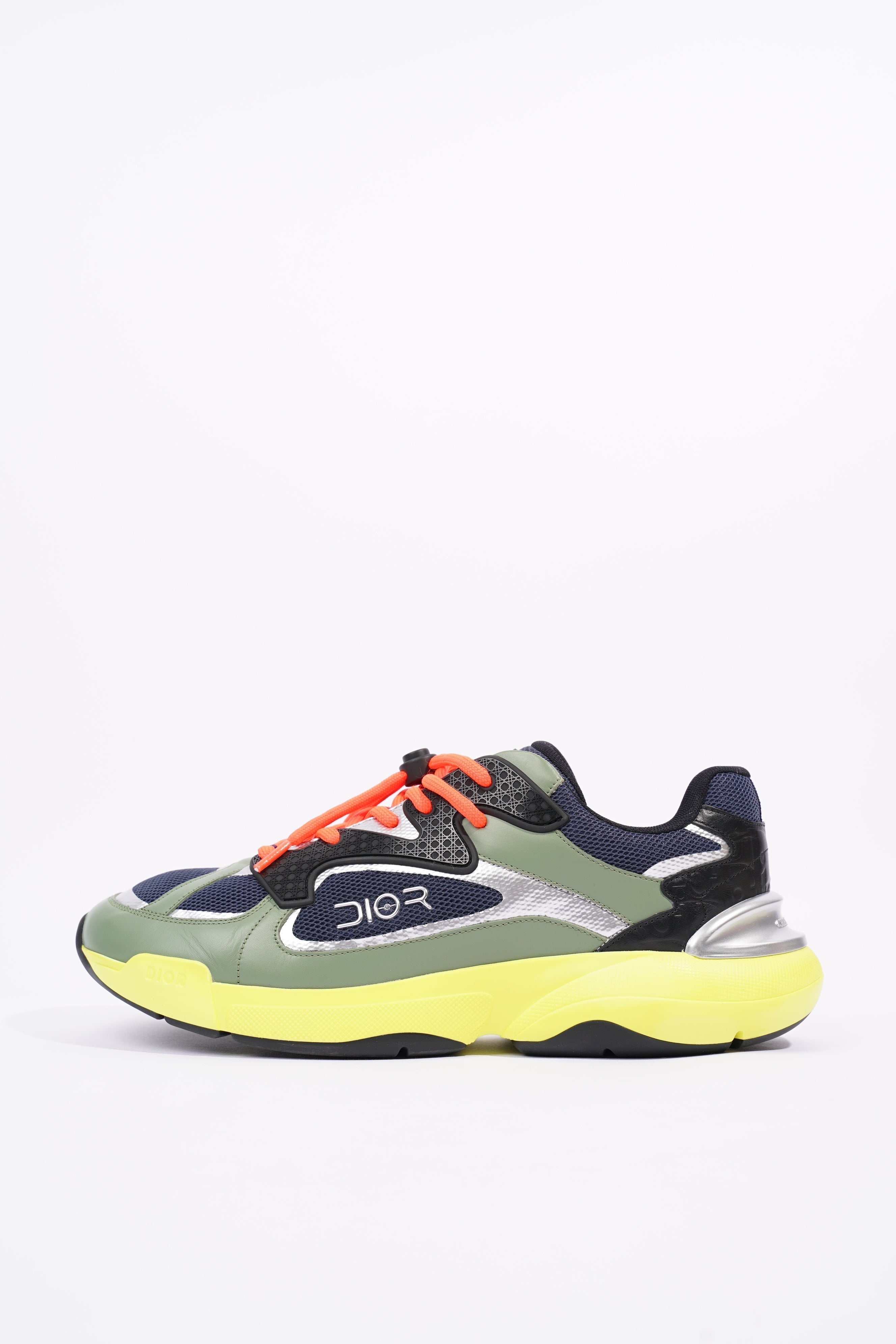 Christian Dior Mens B24 Blue / Khaki / Yellow EU 44 / UK 10