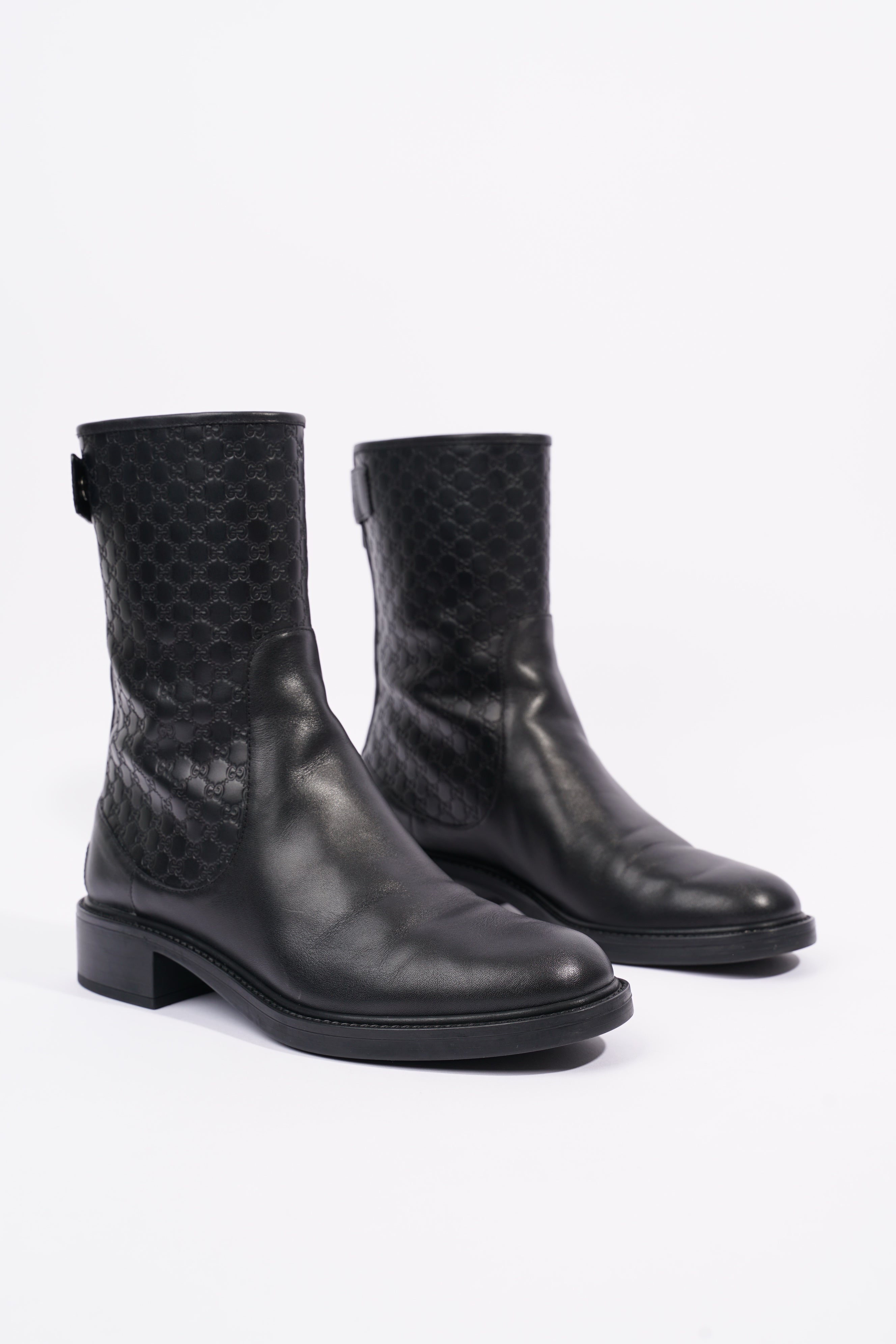 Gucci Womens Microguccissima Boot Black EU 38.5 / UK 5.5