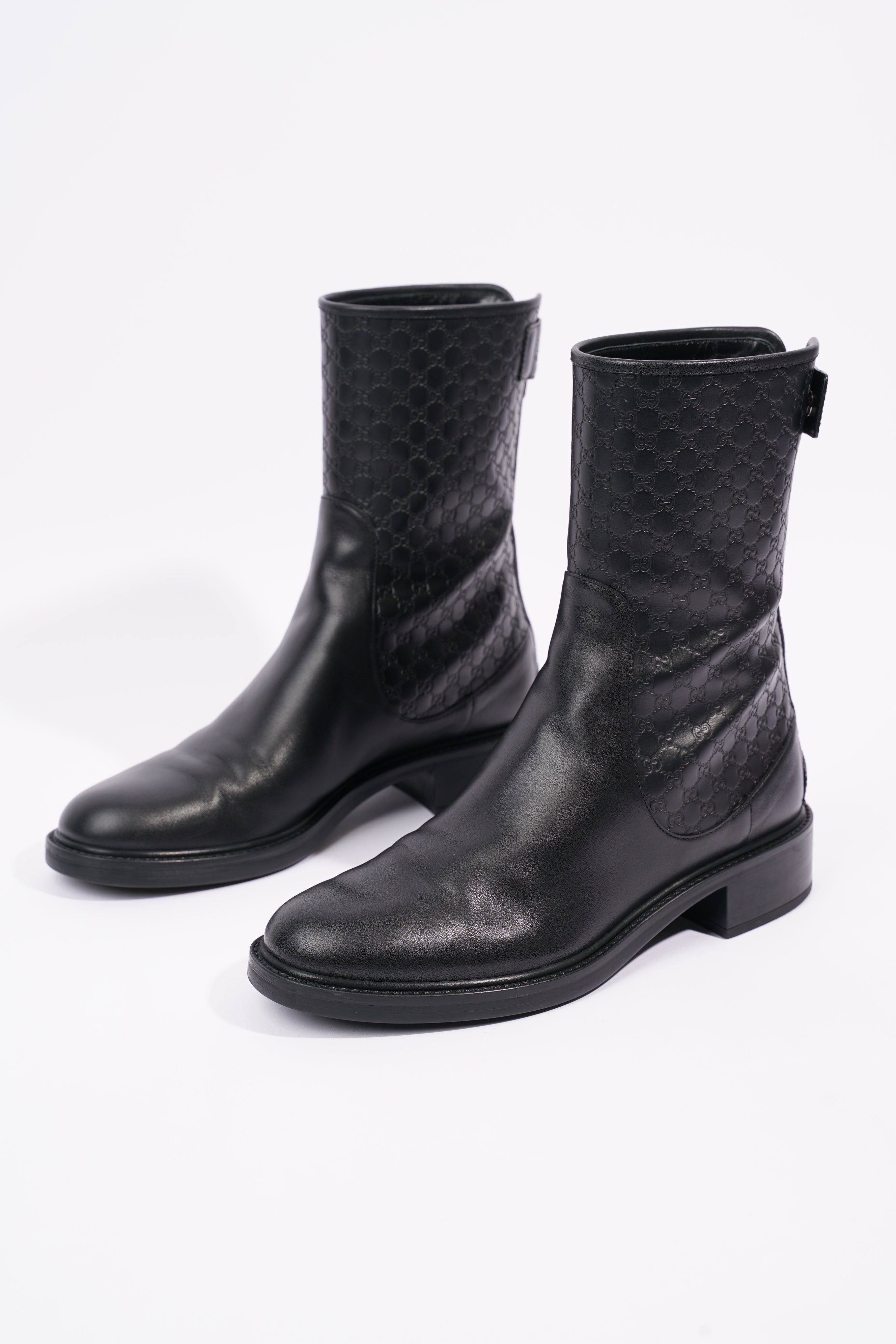 Gucci Womens Microguccissima Boot Black EU 38.5 / UK 5.5