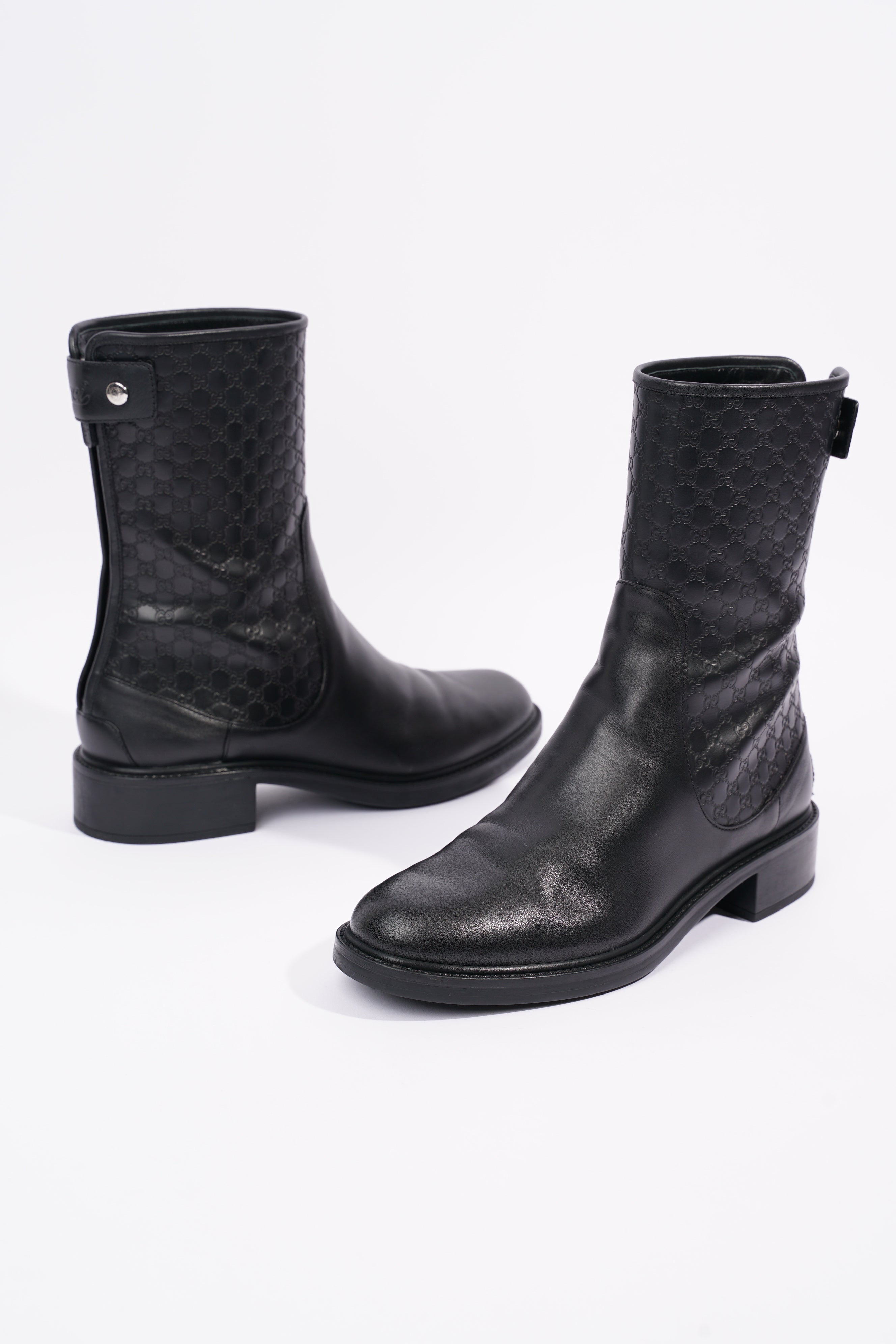 Gucci Womens Microguccissima Boot Black EU 38.5 / UK 5.5