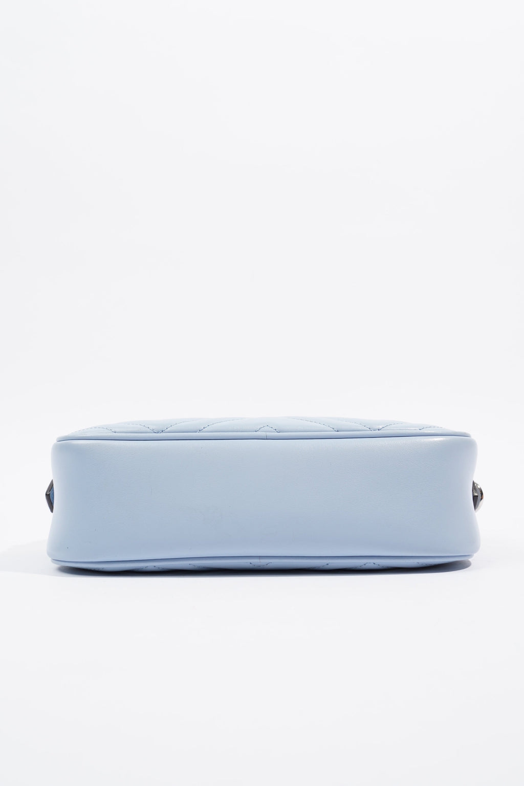 Gucci Marmont Zip Baby Blue Matelasse Leather Small
