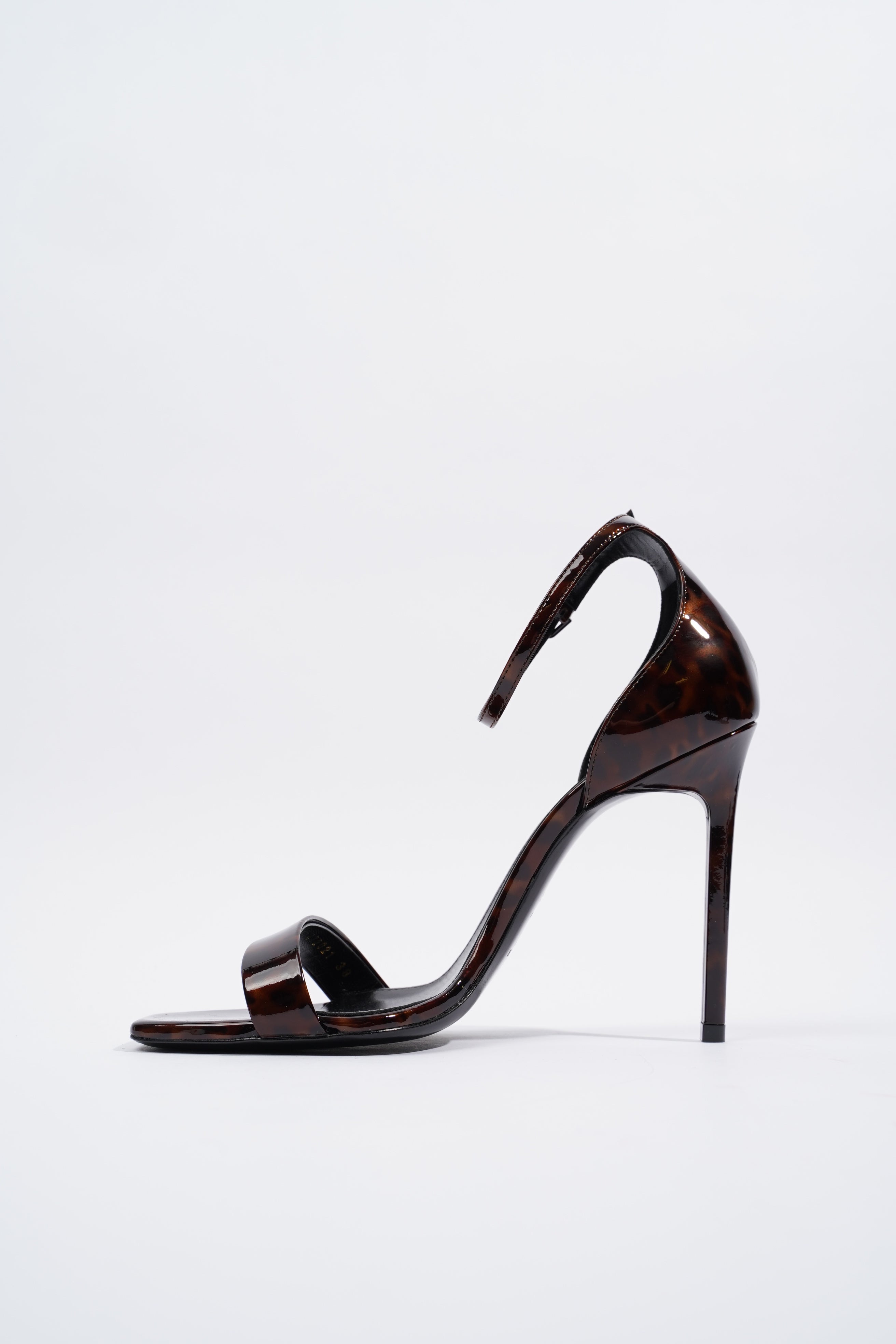 Saint Laurent Amber 105 Brown Print Patent Leather EU 38 UK 5