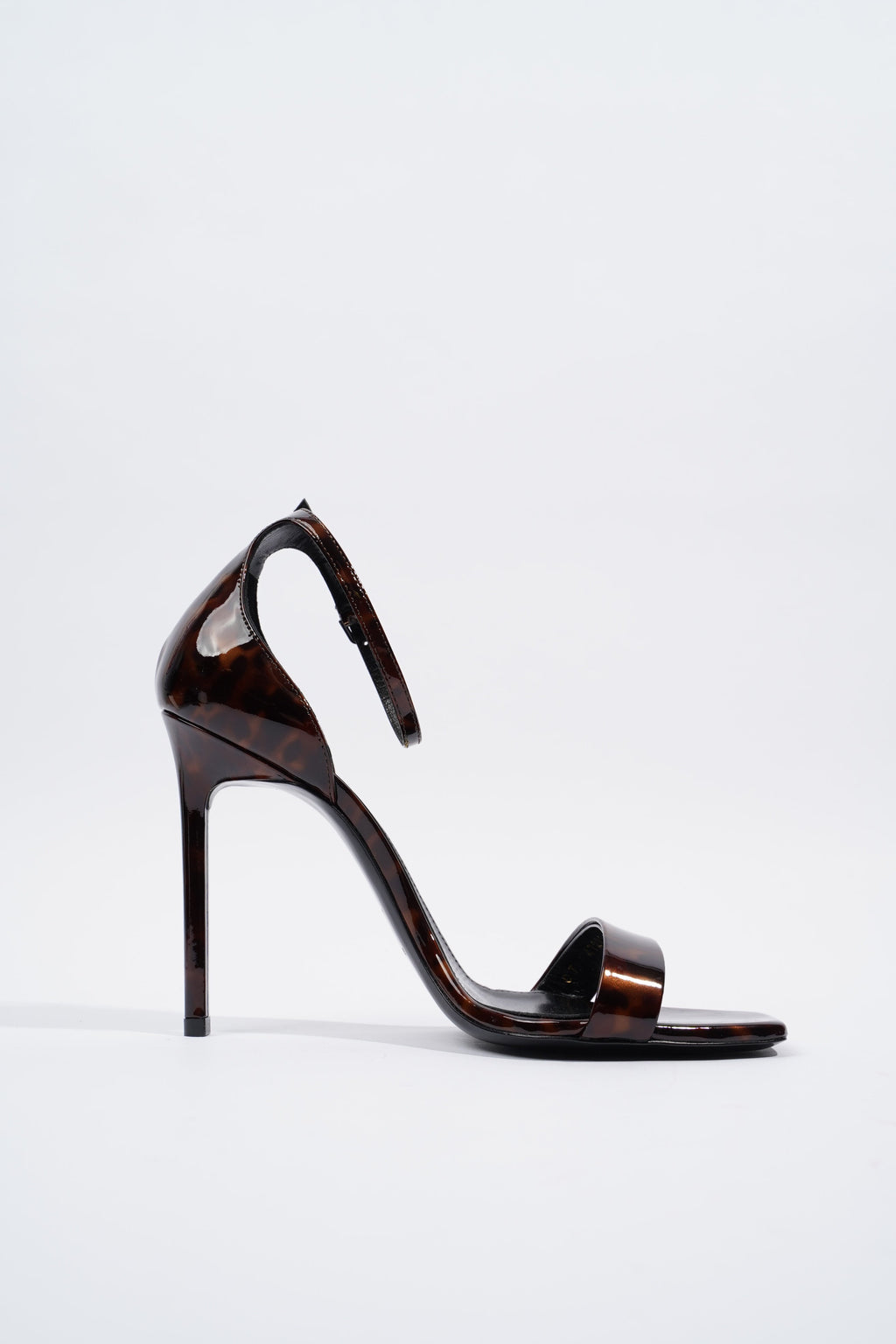 Saint Laurent Amber 105 Brown Print Patent Leather EU 38 UK 5