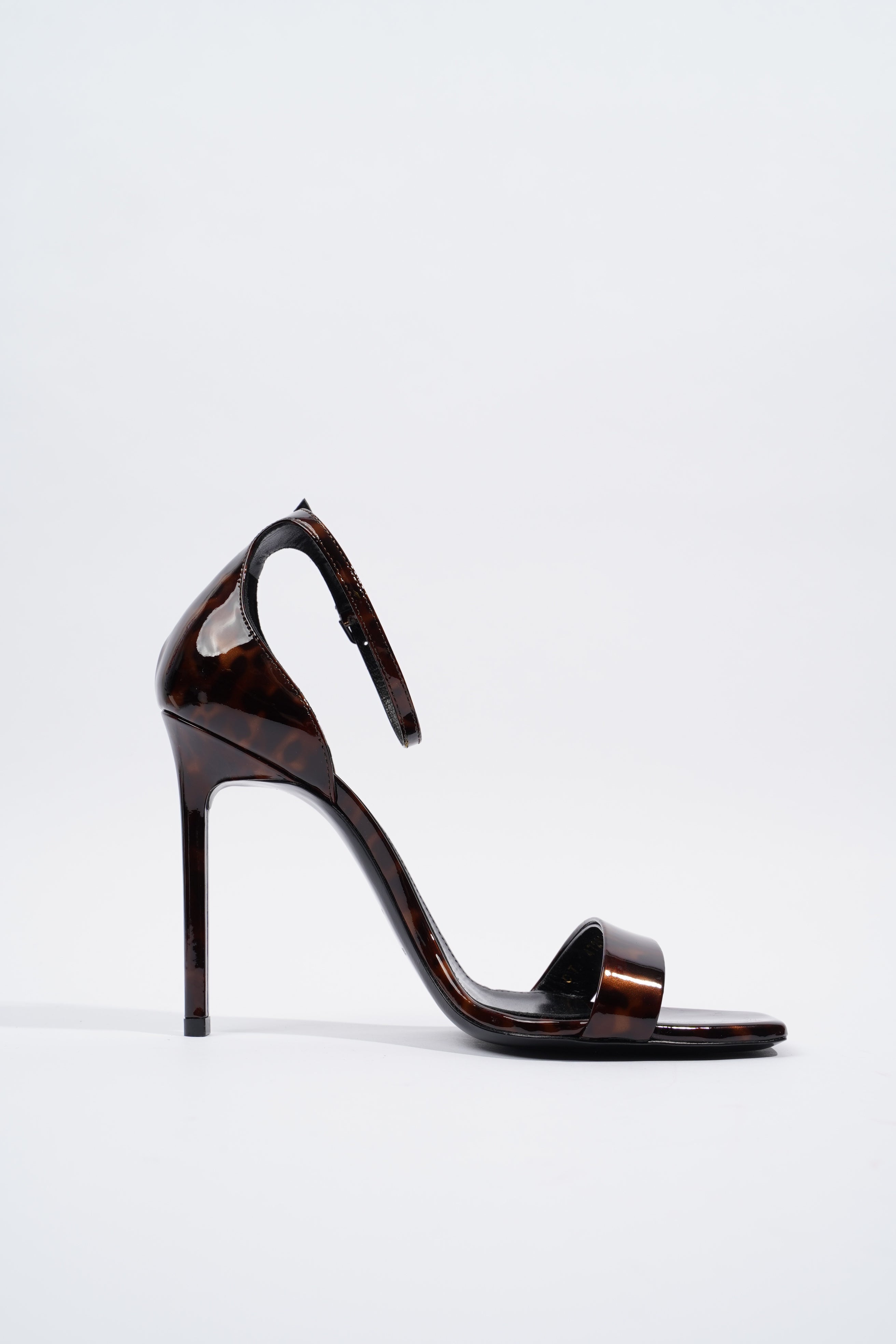 Saint Laurent Amber 105 Brown Print Patent Leather EU 38 UK 5