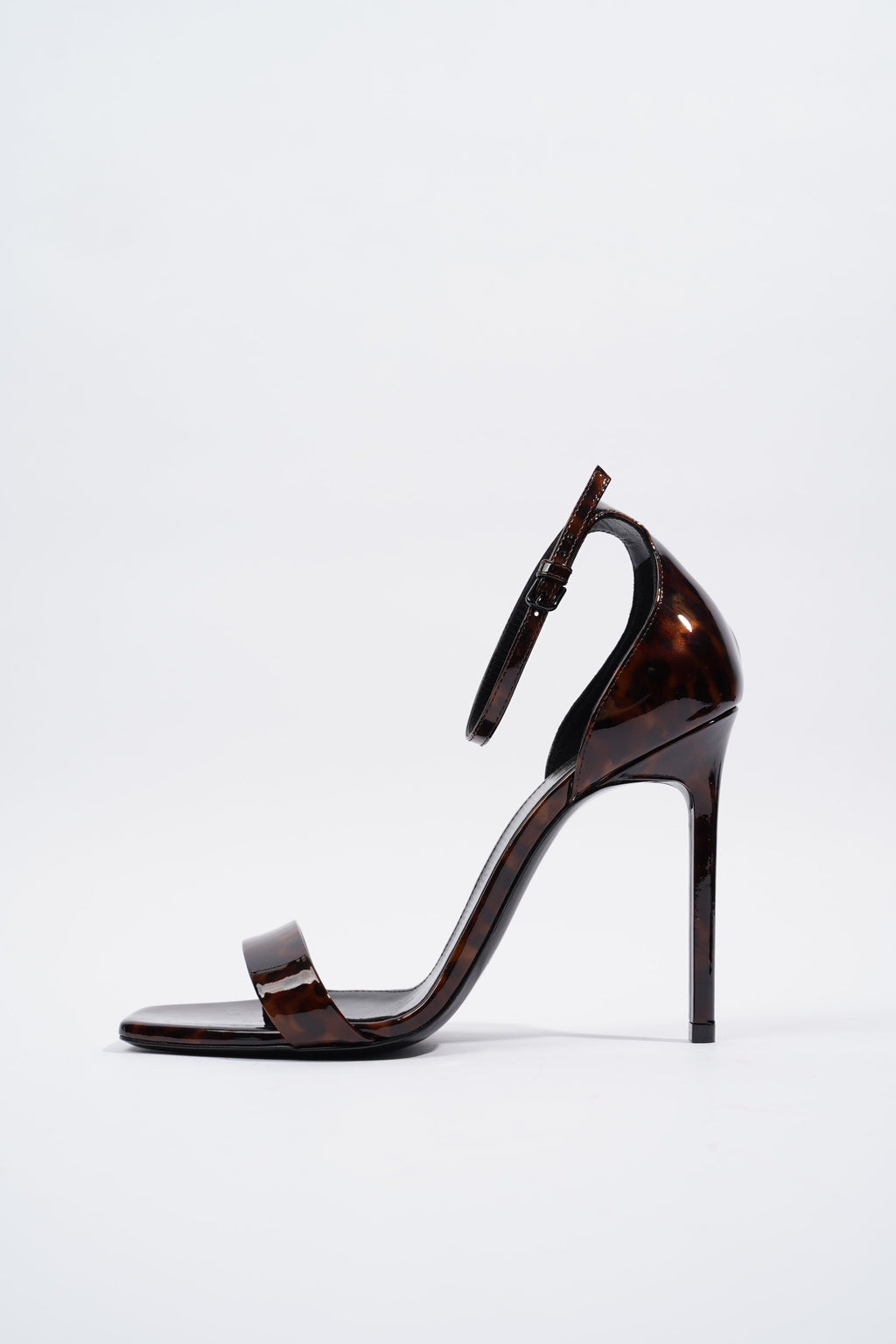 Saint Laurent Amber 105 Brown Print Patent Leather EU 38 UK 5