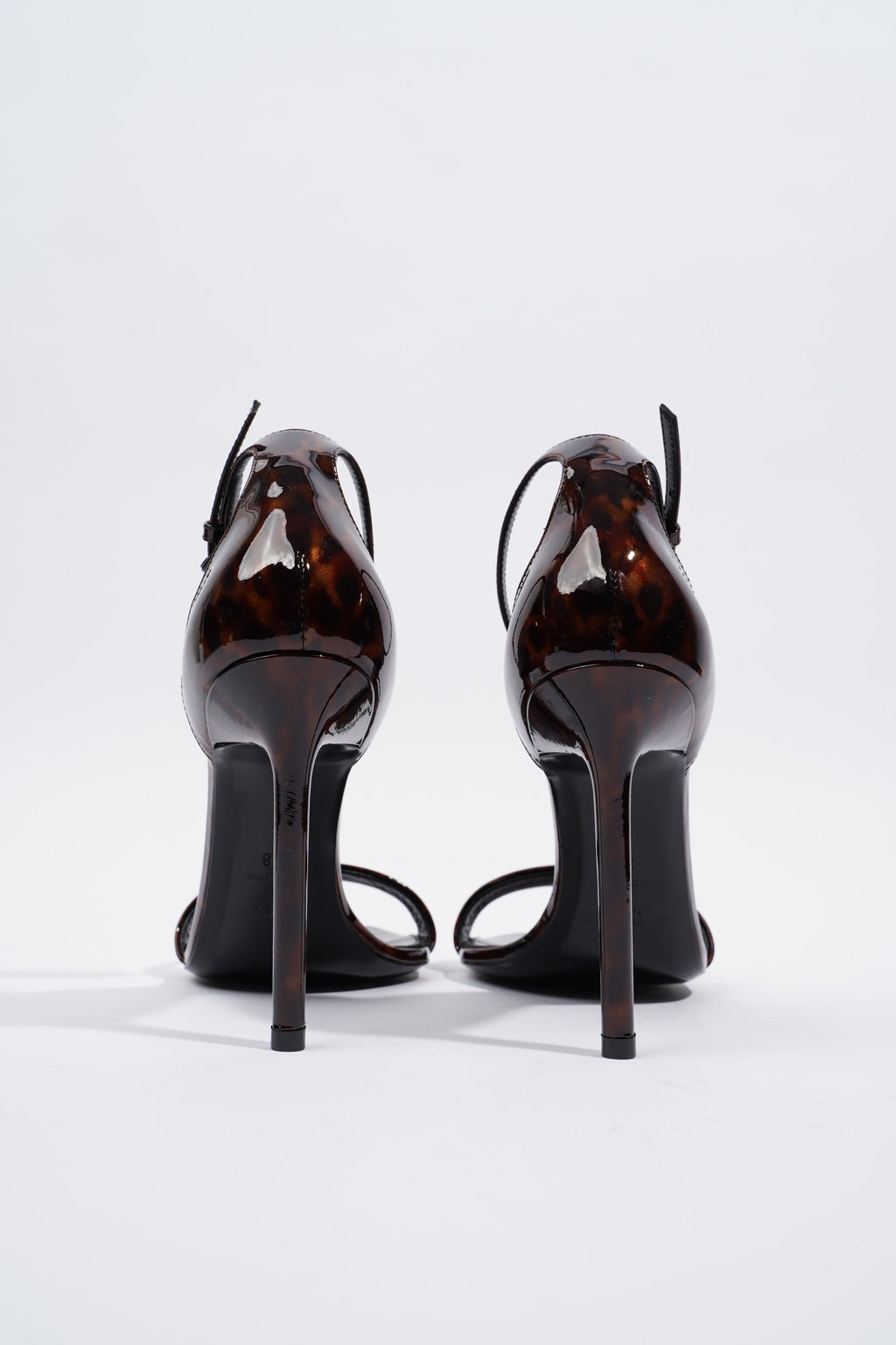 Saint Laurent Amber 105 Brown Print Patent Leather EU 38 UK 5