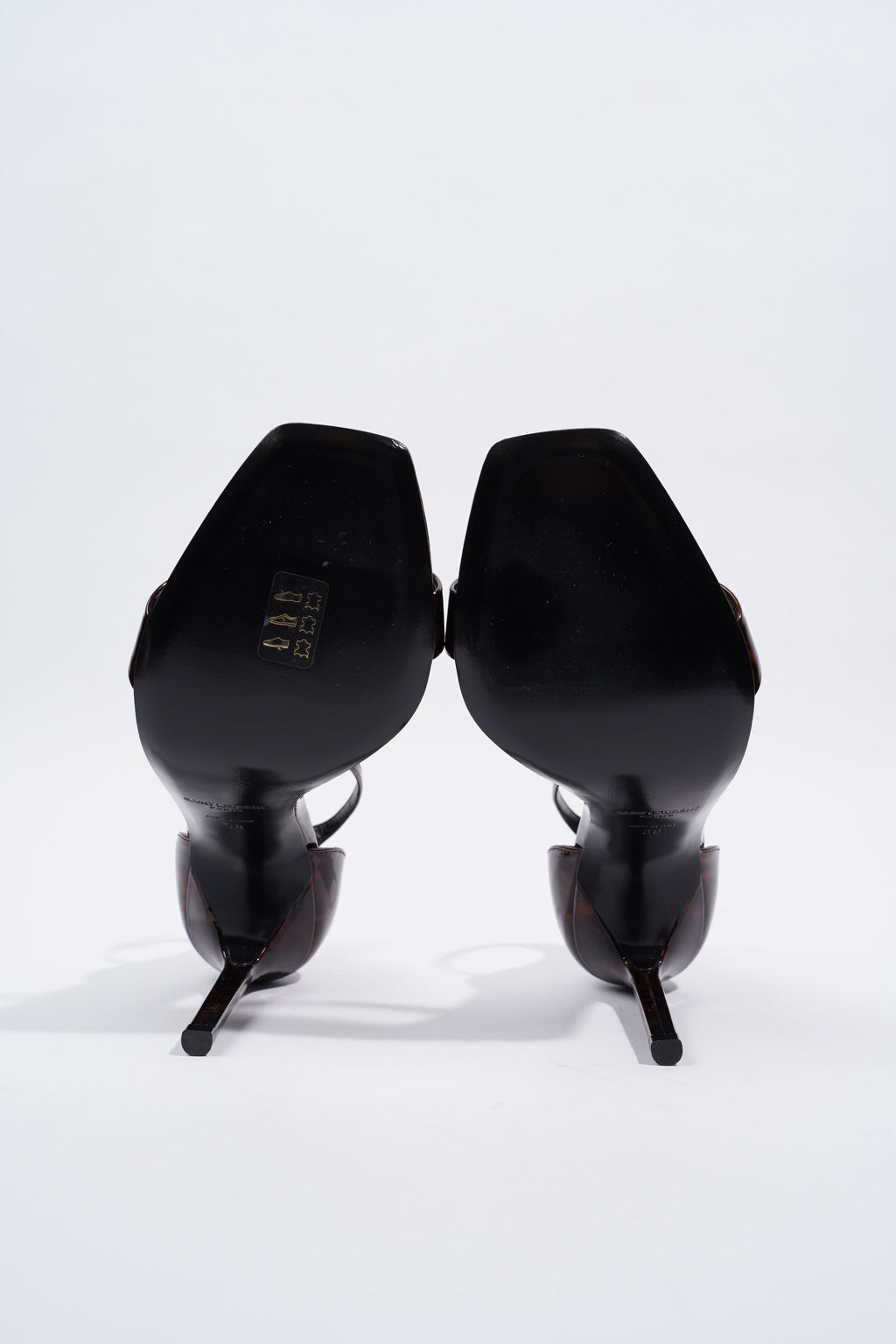 Saint Laurent Amber 105 Brown Print Patent Leather EU 38 UK 5