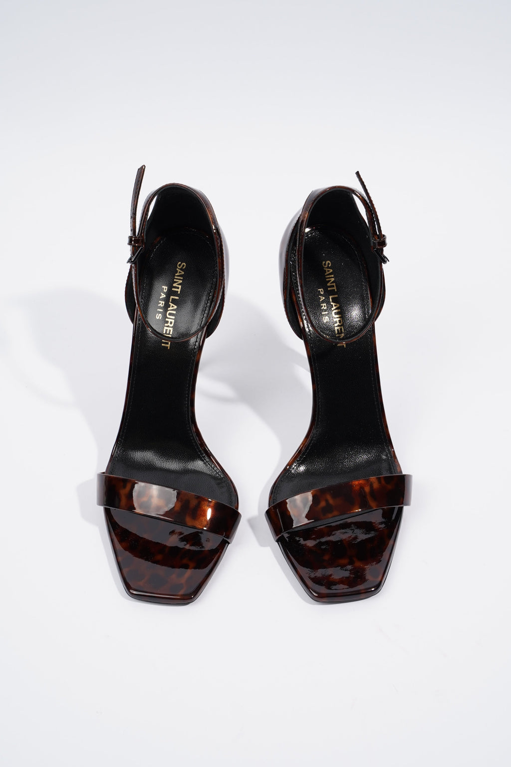 Saint Laurent Amber 105 Brown Print Patent Leather EU 38 UK 5