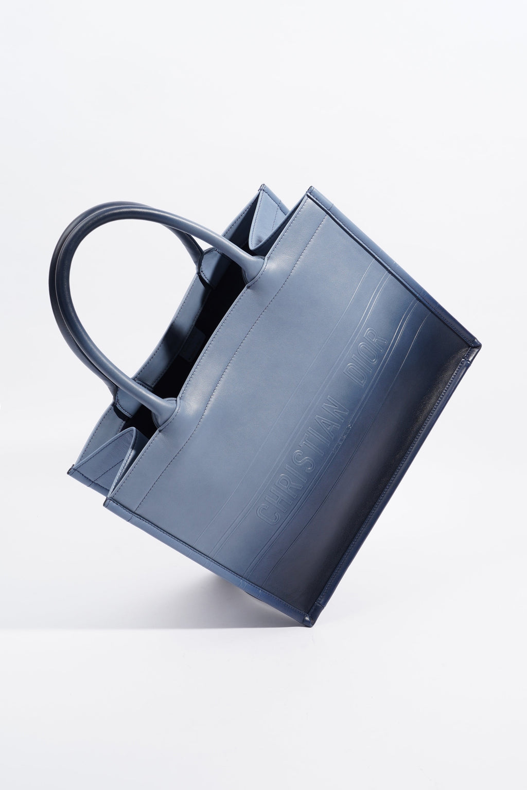 Christian Dior Book Tote Ombre Blue Leather Blue Leather Medium
