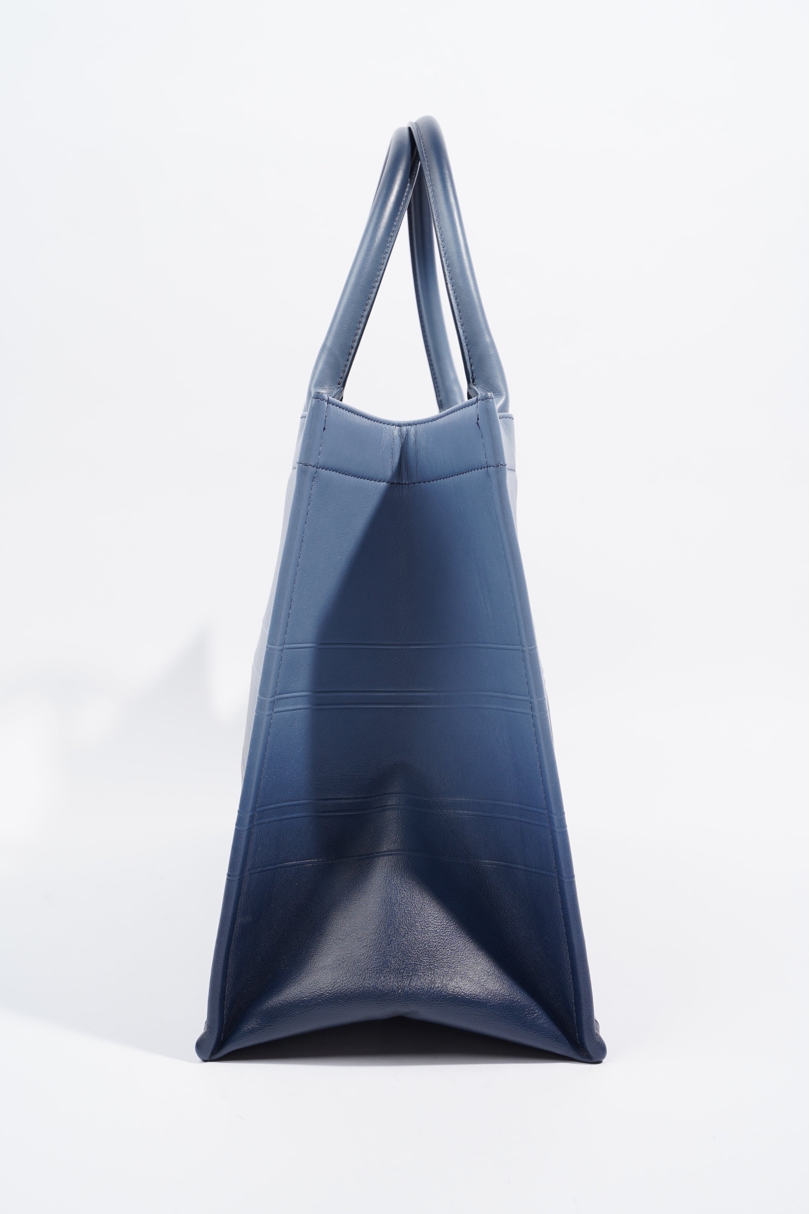 Christian Dior Book Tote Ombre Blue Leather Blue Leather Medium