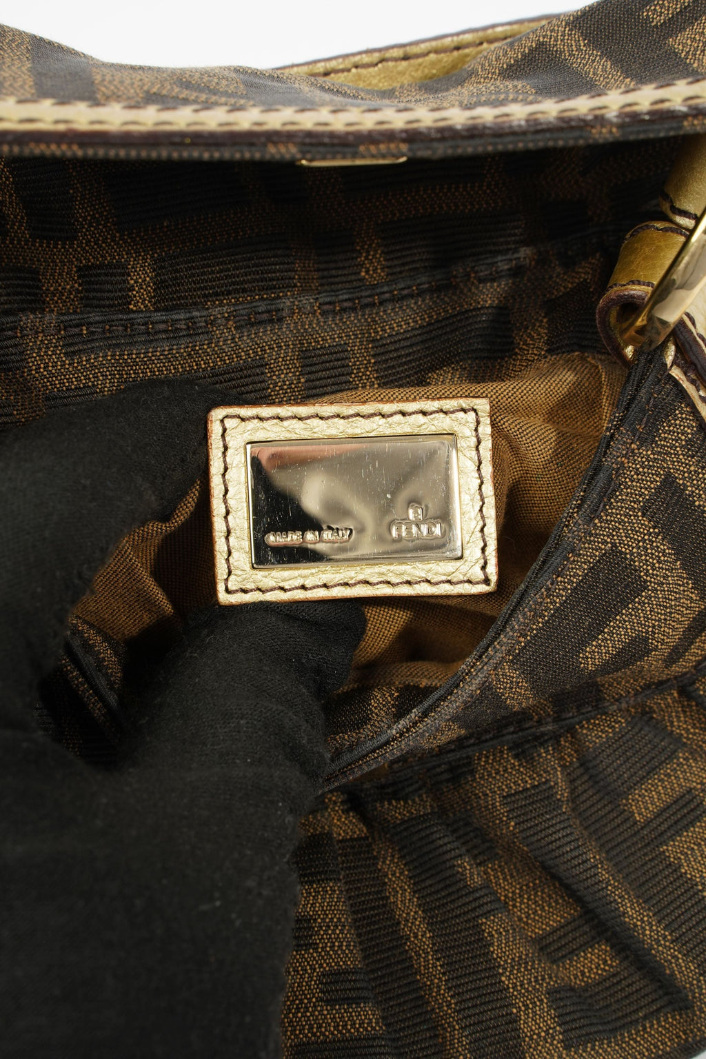Fendi Mini Chef Brown FF Monogram Canvas