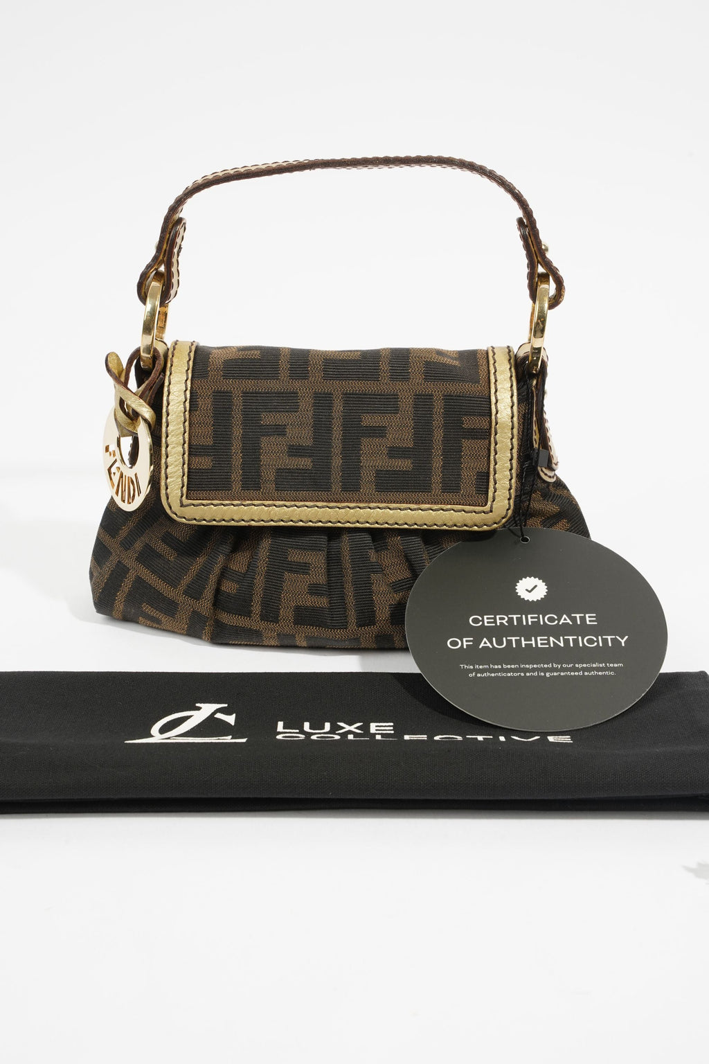 Fendi Mini Chef Brown FF Monogram Canvas