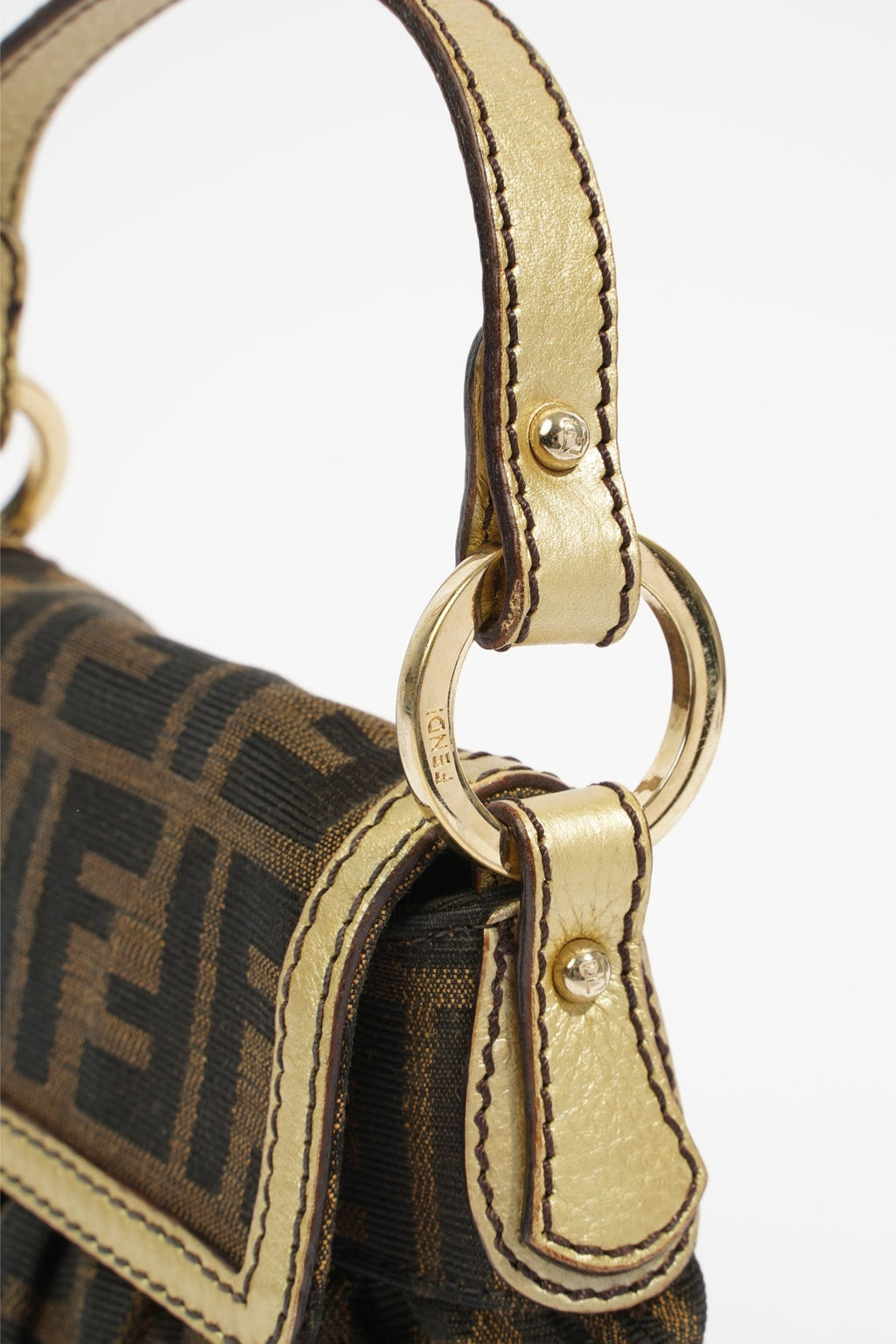 Fendi Mini Chef Brown FF Monogram Canvas