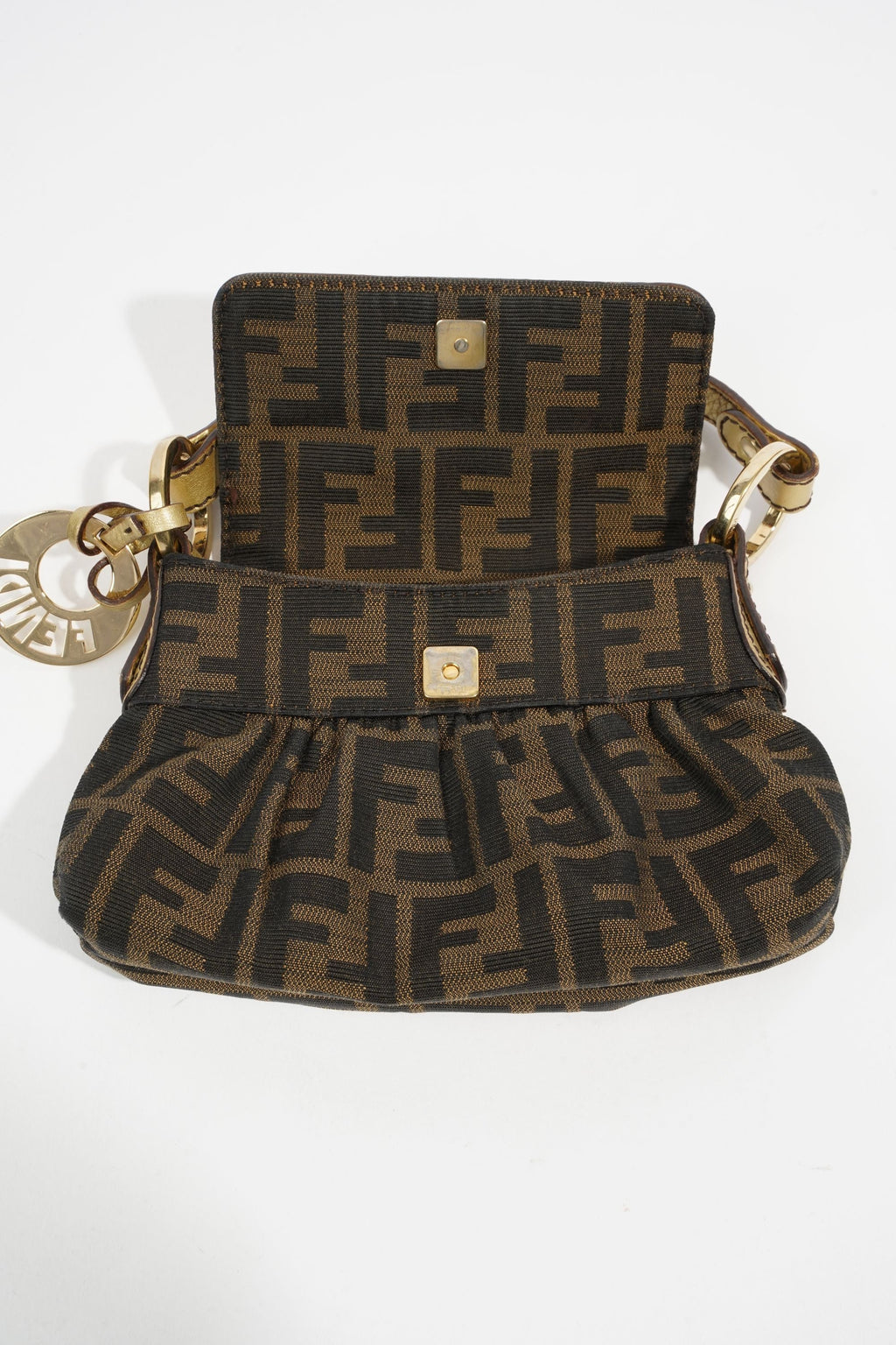 Fendi Mini Chef Brown FF Monogram Canvas