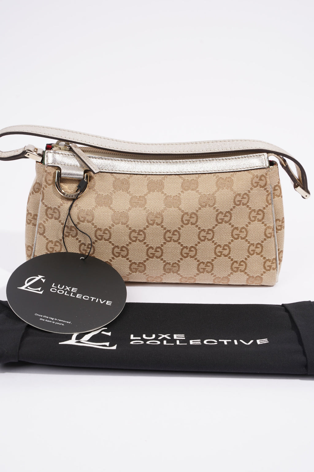 Gucci GG Pouch Beige Canvas