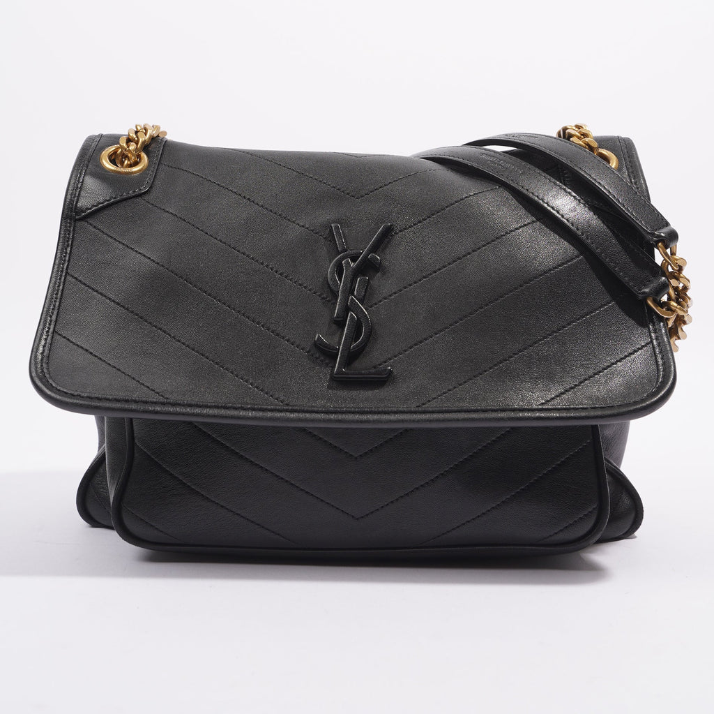 Saint Laurent Niki Chain Bag Black Lambskin Leather Medium