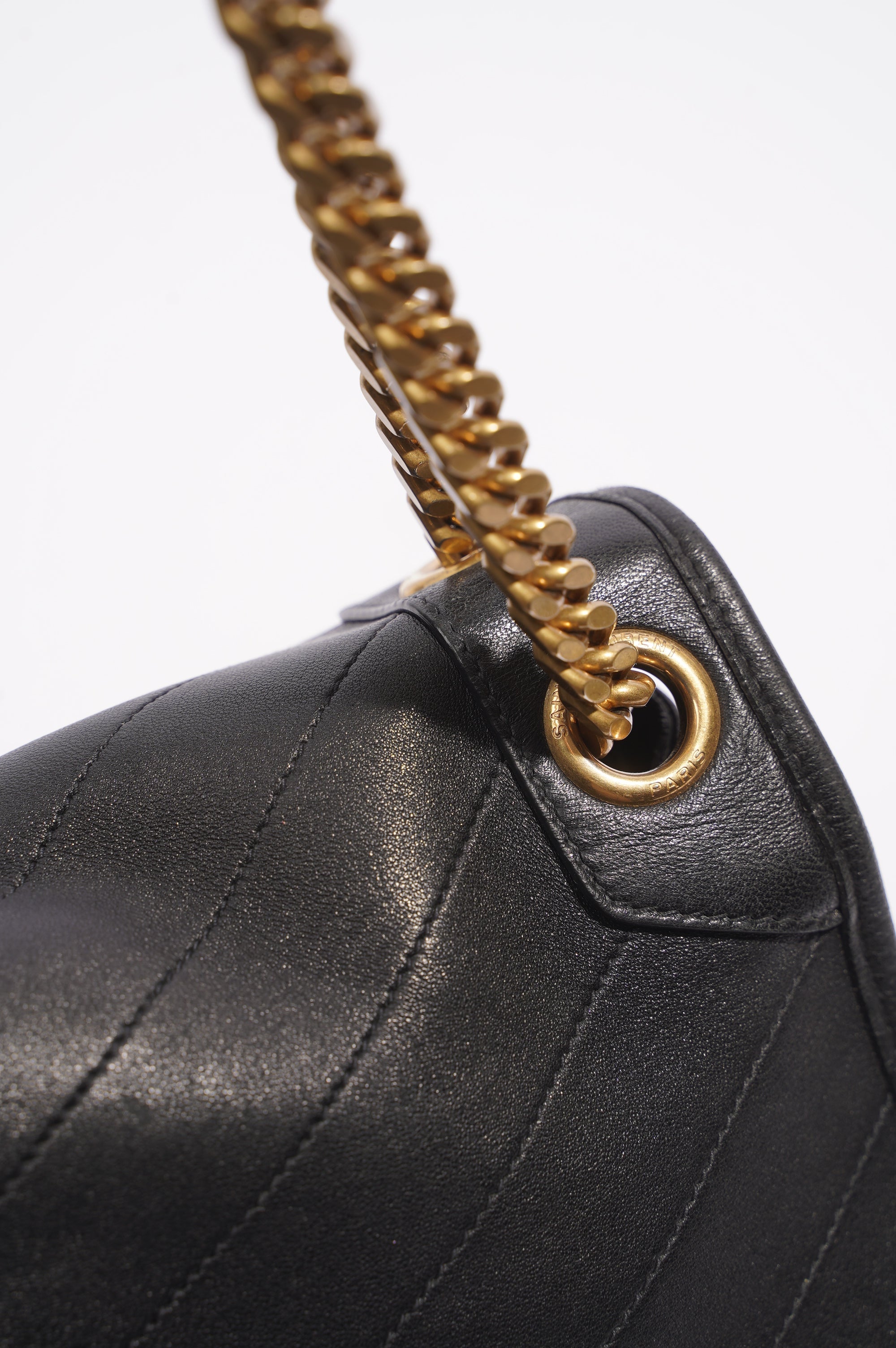 Saint Laurent Niki Chain Bag Black Lambskin Leather Medium