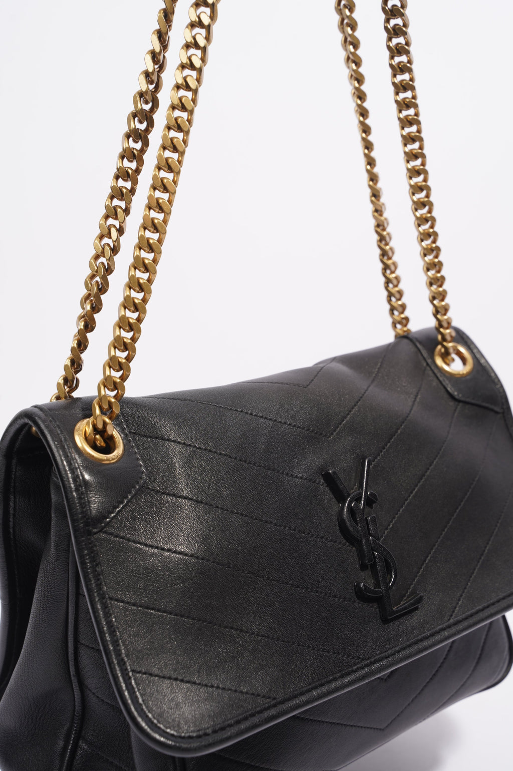 Saint Laurent Niki Chain Bag Black Lambskin Leather Medium