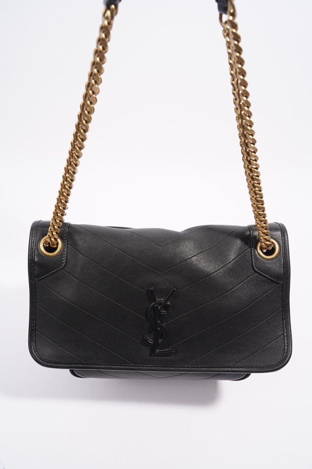 Saint Laurent Niki Chain Bag Black Lambskin Leather Medium