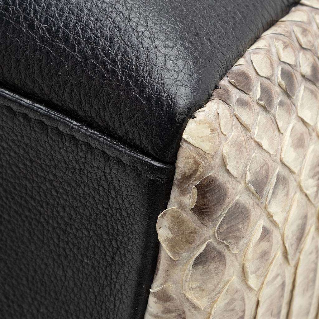 Dior Calfskin Python Diorling Large Shoulder Bag (SHF-22330)