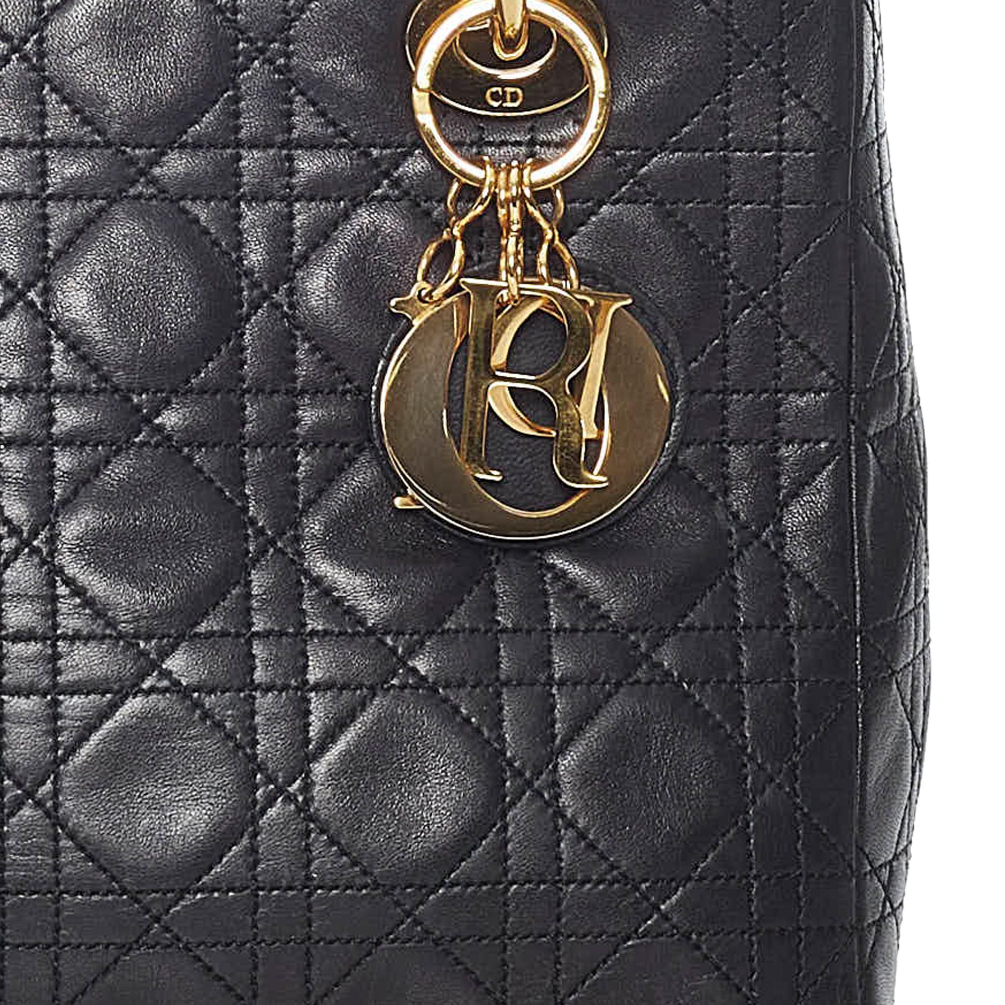 Dior Cannage Lady Dior Lambskin Leather Handbag (SHG-31012)