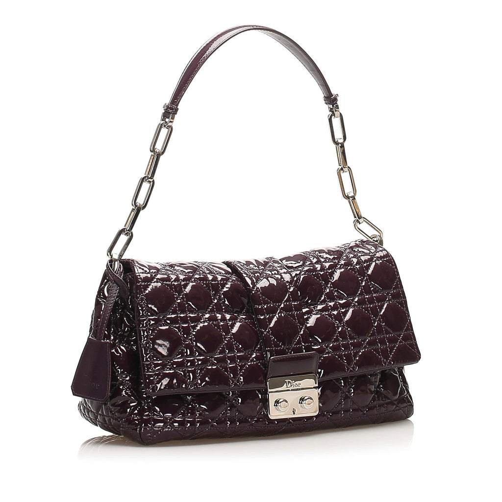 Dior Cannage Miss Dior Patent Leather Flap Bag (SHG-12889)