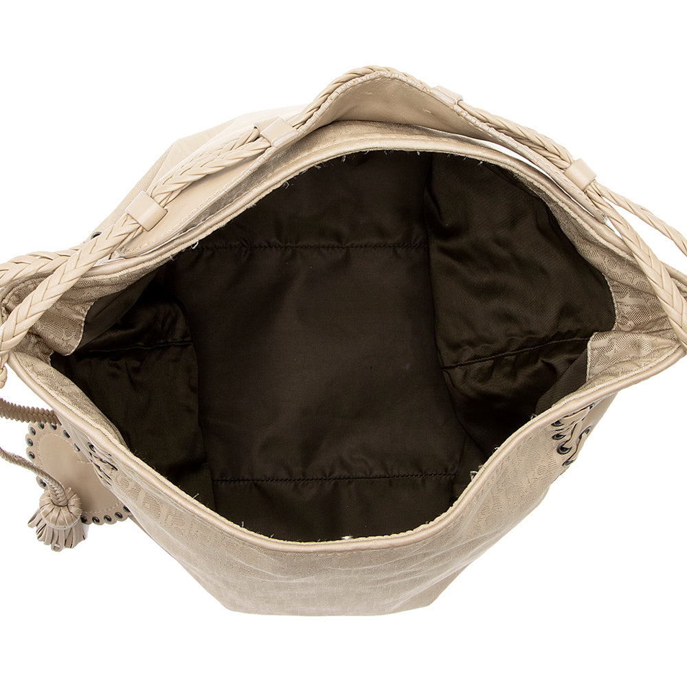 Dior Diorissimo Nylon Leather Ethnic Medium Hobo - FINAL SALE (SHF-19443)