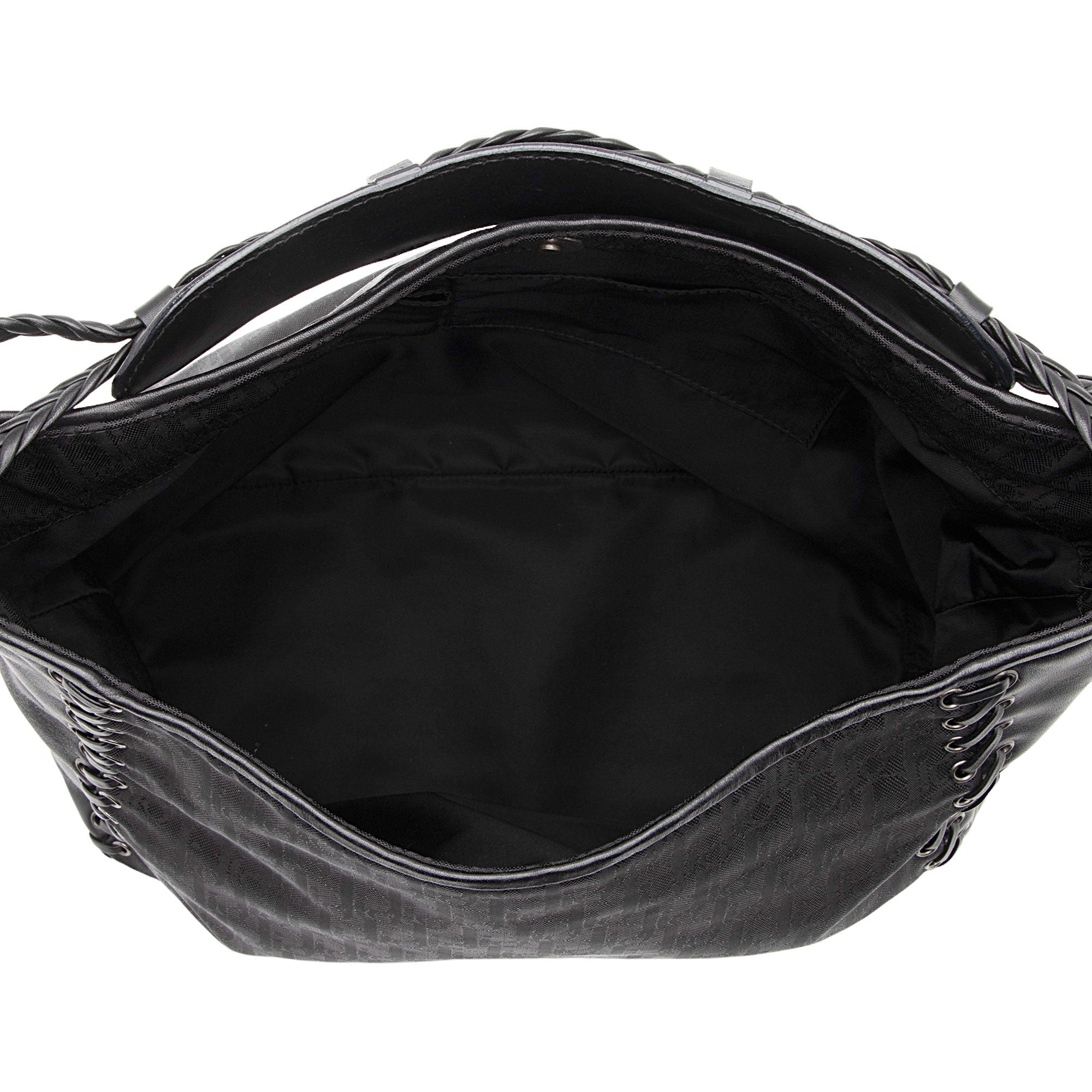 Dior Diorissimo Nylon Leather Ethnic Medium Hobo (SHF-BcJaYH)