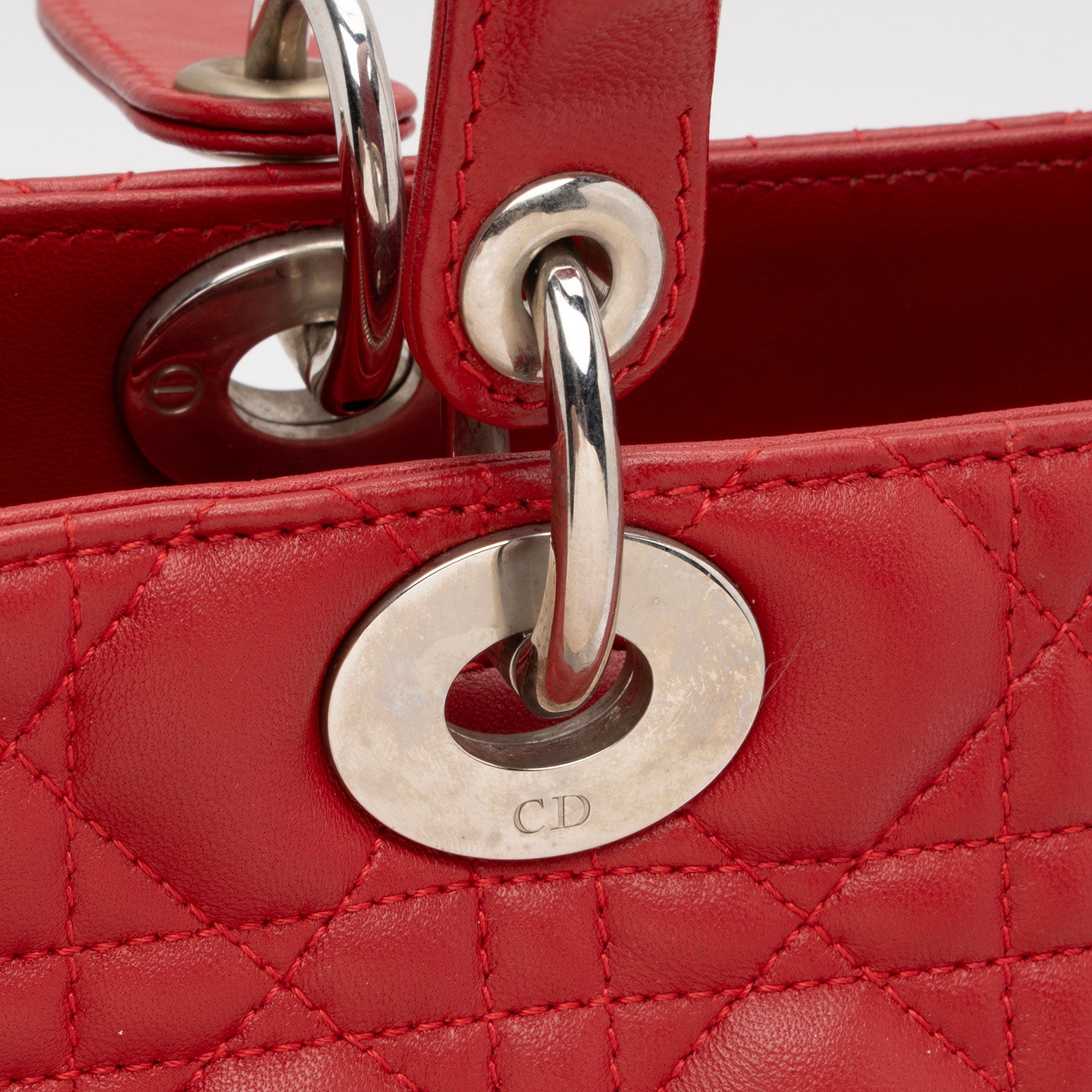 Dior Lambskin Lady Dior Large Tote (SHF-EoHgFY)