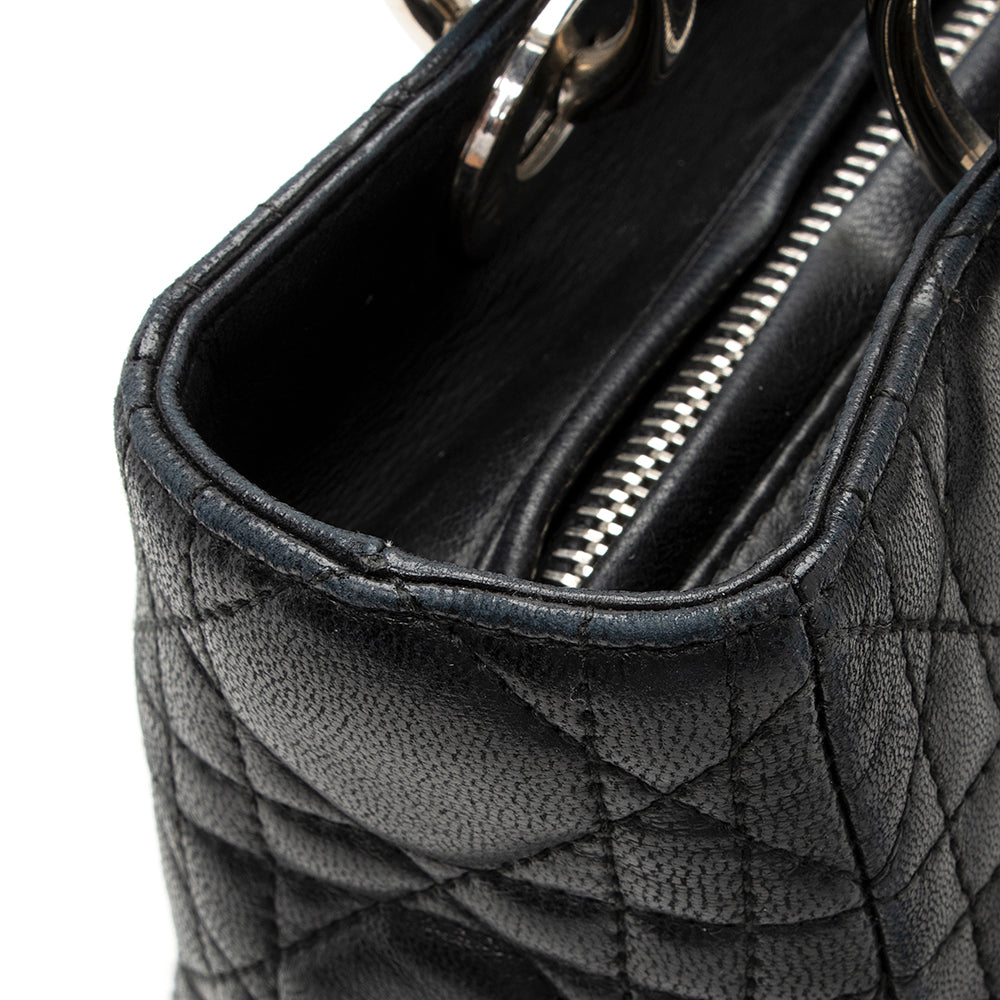 Dior Lambskin Lady Dior Medium Tote (SHF-20990)