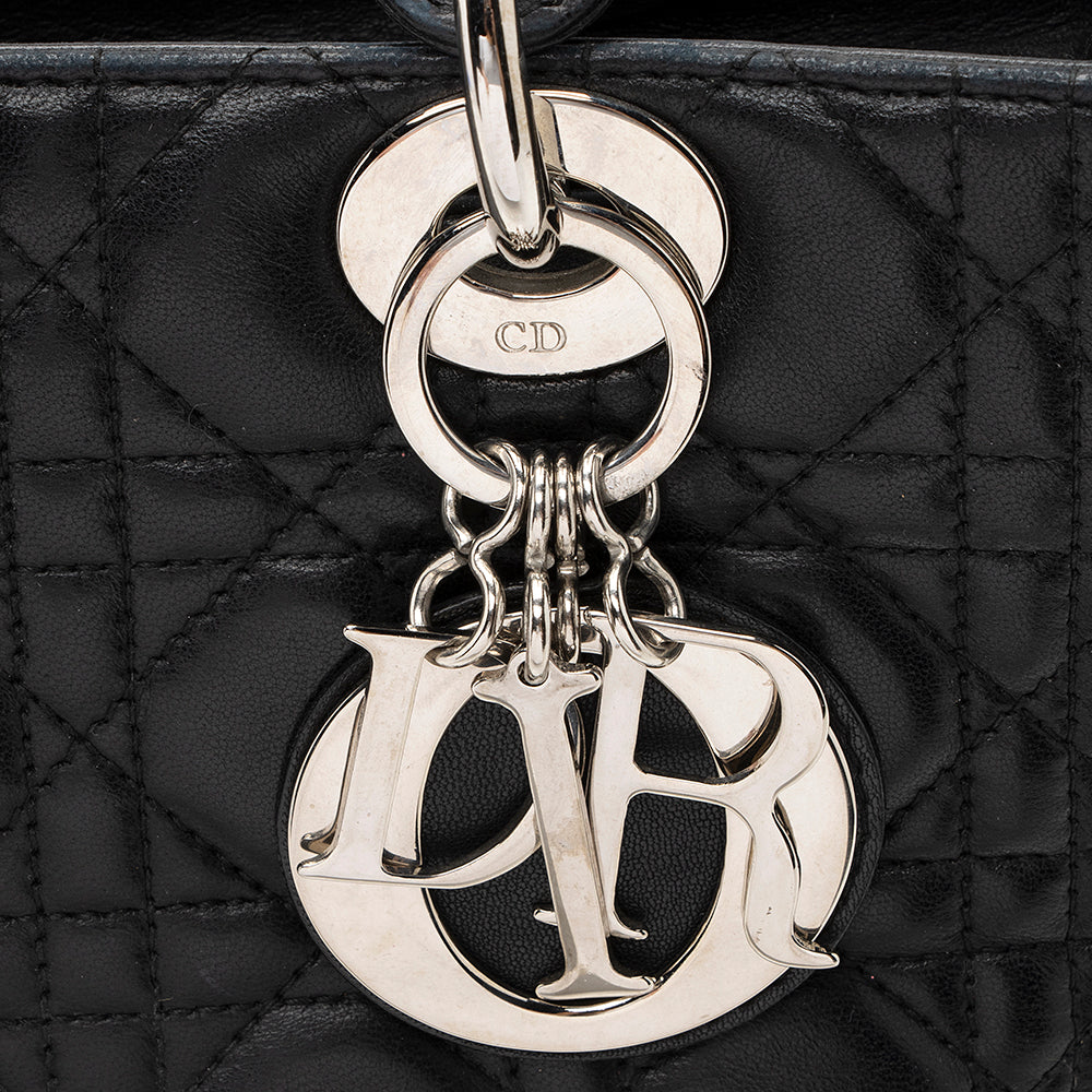 Dior Lambskin Lady Dior Medium Tote (SHF-20990)