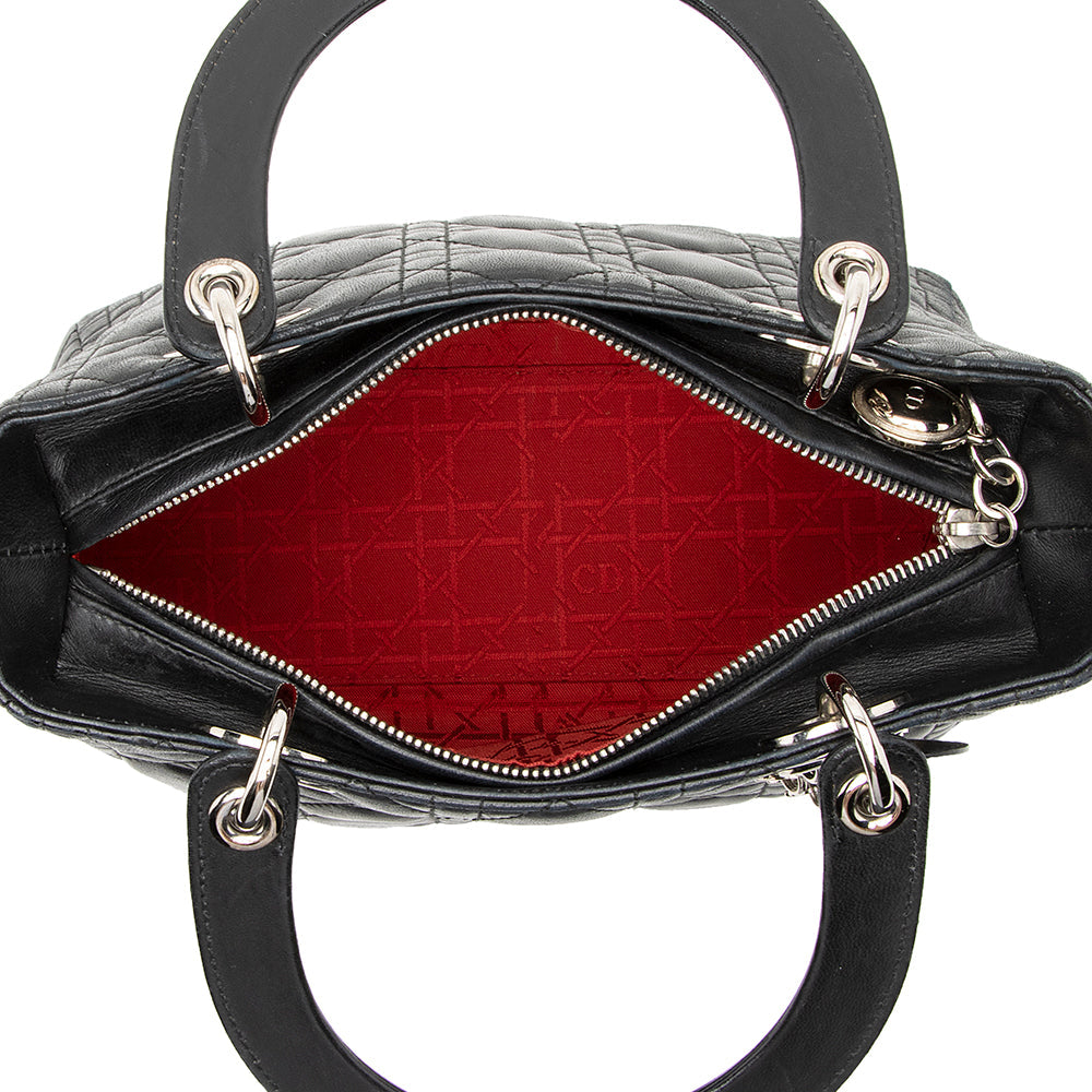 Dior Lambskin Lady Dior Medium Tote (SHF-20990)