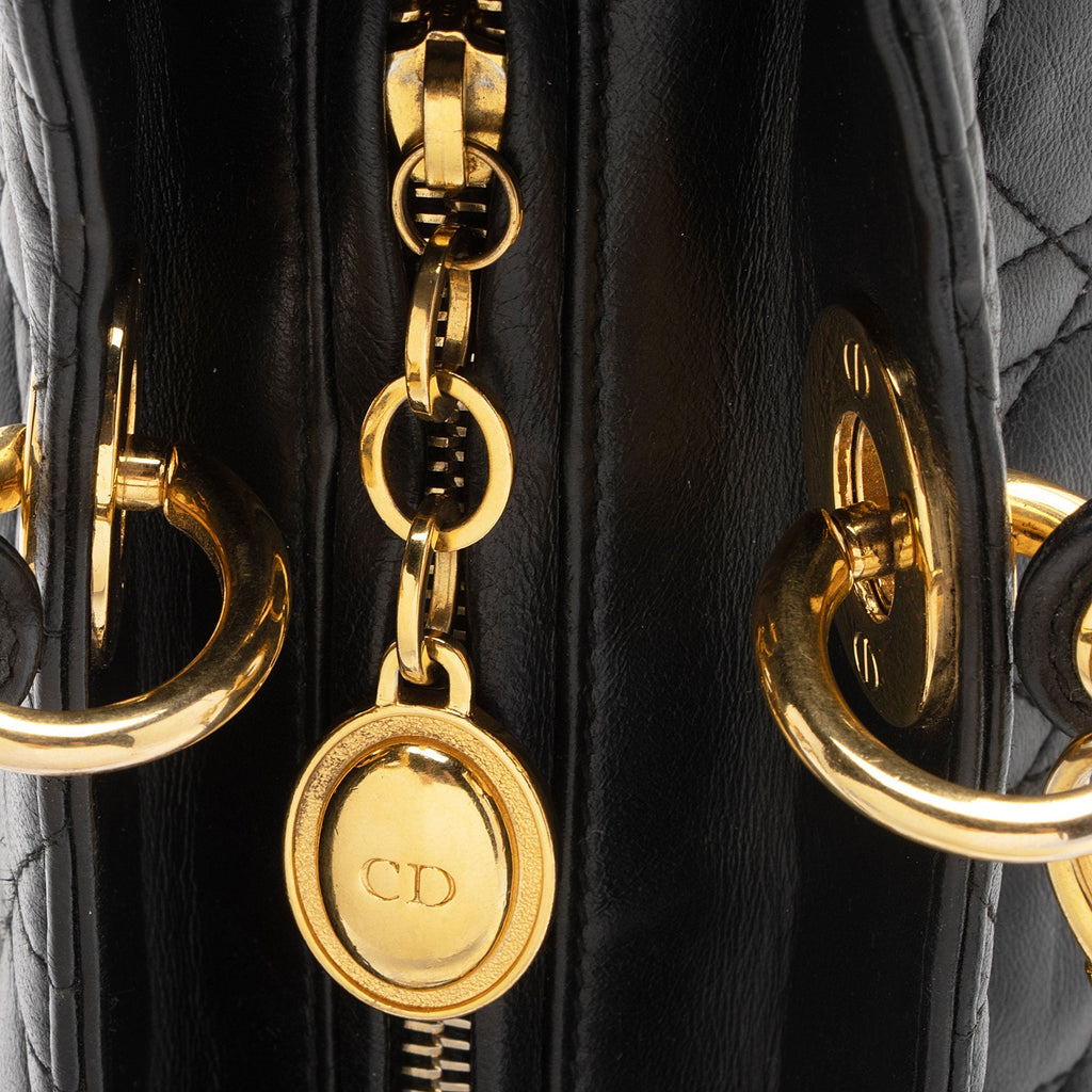 Dior Lambskin Lady Dior Medium Tote (SHF-aNlTPc)