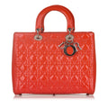 Dior Large Cannage Lady Dior Patent Leather Handbag (SHG-32616)