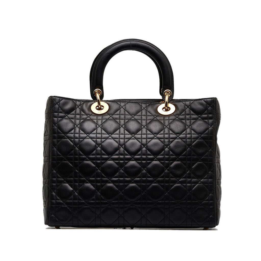 Dior Large Lambskin Cannage Lady Dior (SHG-V97ffY)