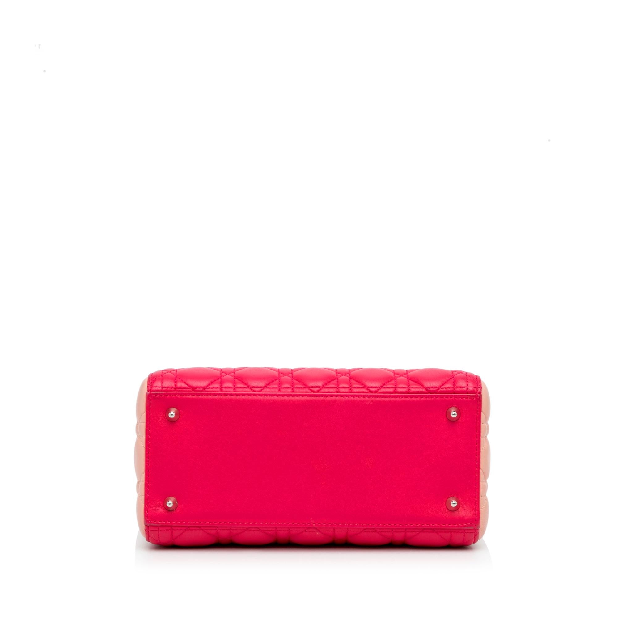 Dior Medium Cannage Lady Dior Tricolor (SHG-qn9TFz)