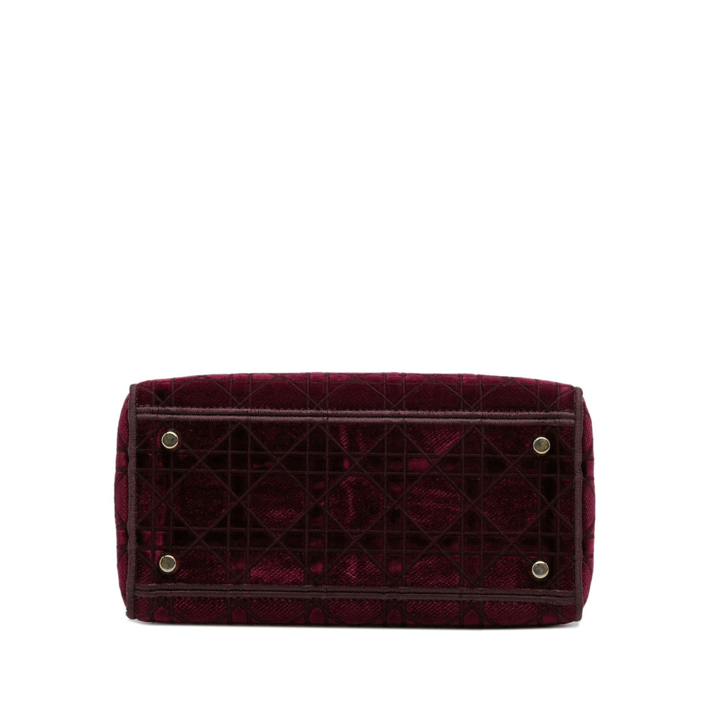 Dior Medium Cannage Velvet Lady D-Lite (SHG-bFIyia)