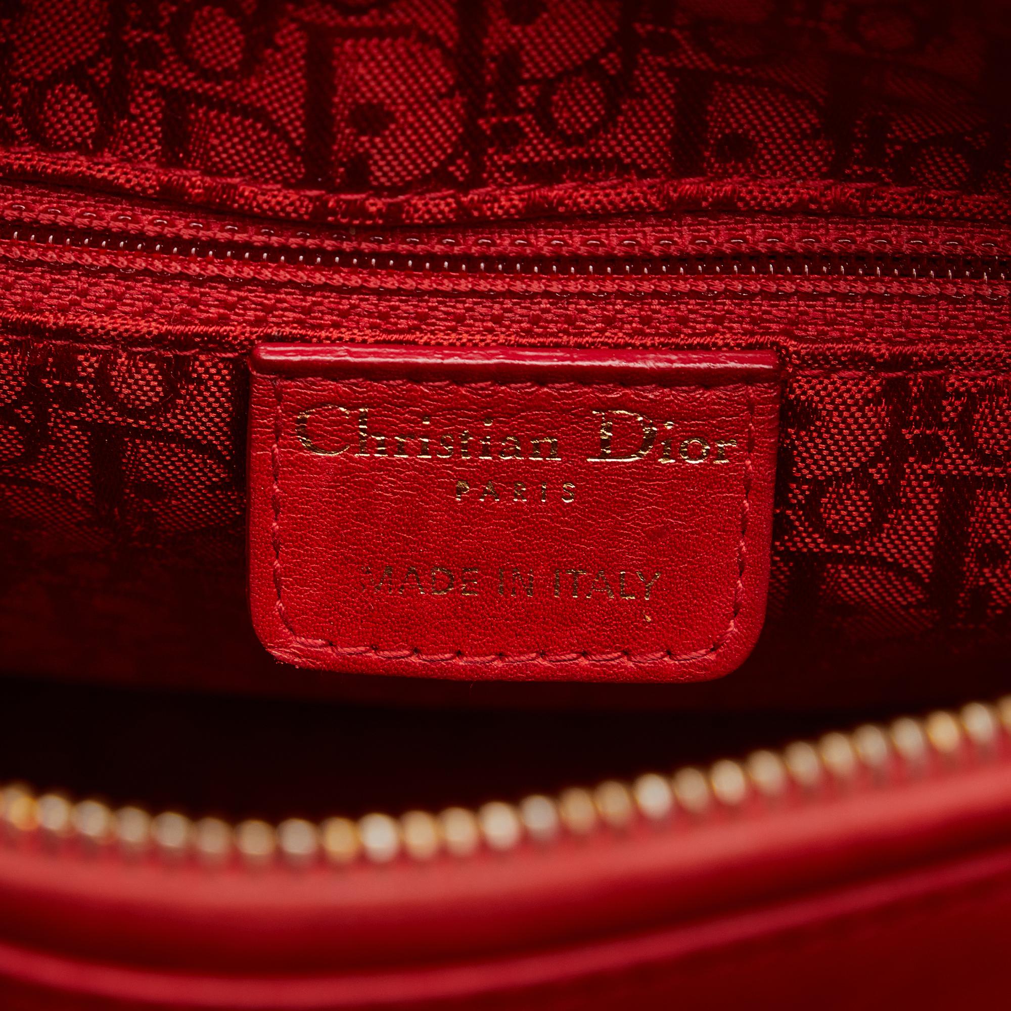 Dior Medium Embossed Lambskin Cannage Lady Dior (SHG-TJrJcj)