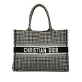 Dior Medium Houndstooth Embroidered Book Tote (SHG-AoRUVr)