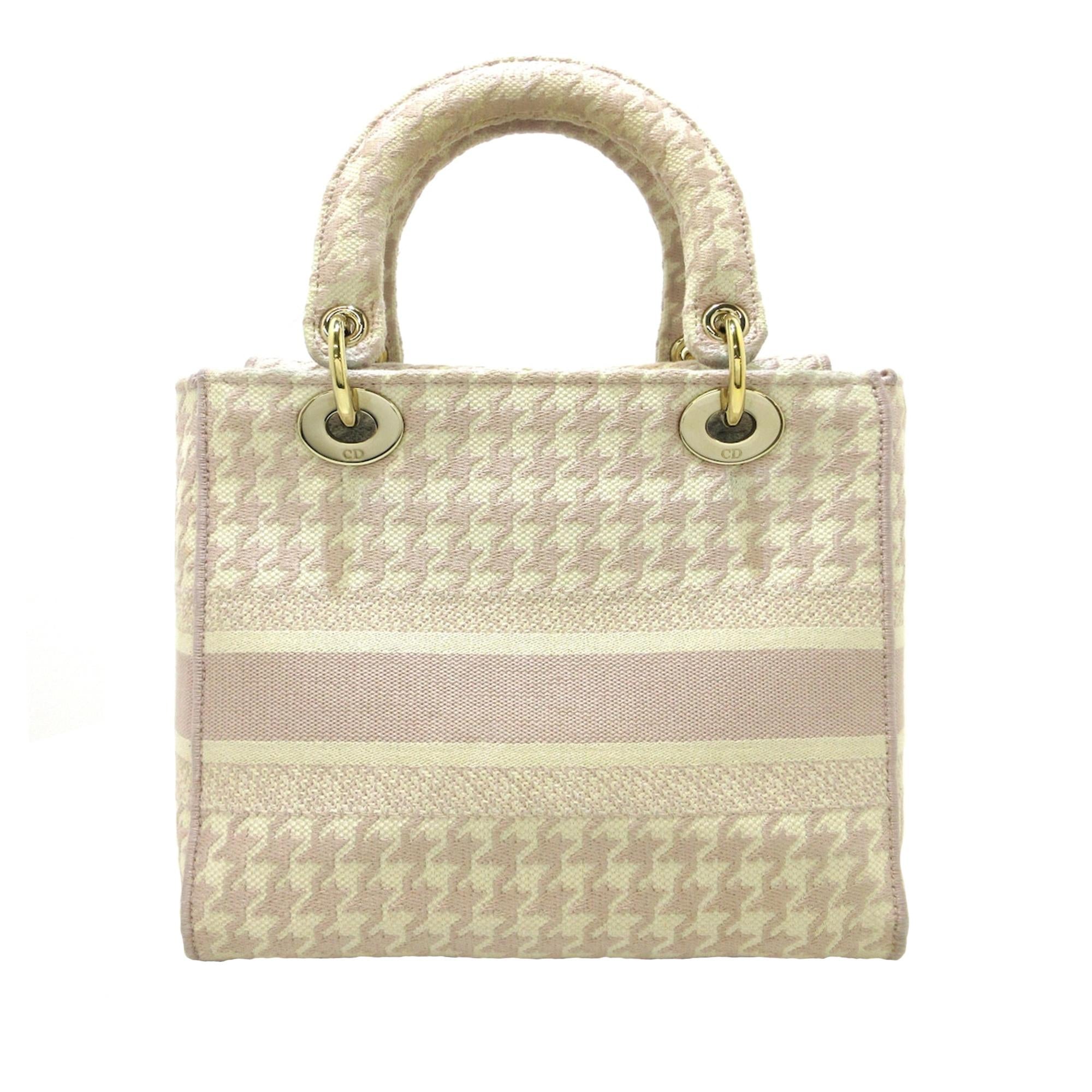 Dior Medium Houndstooth Lady D Lite (SHG-AAr8U6)