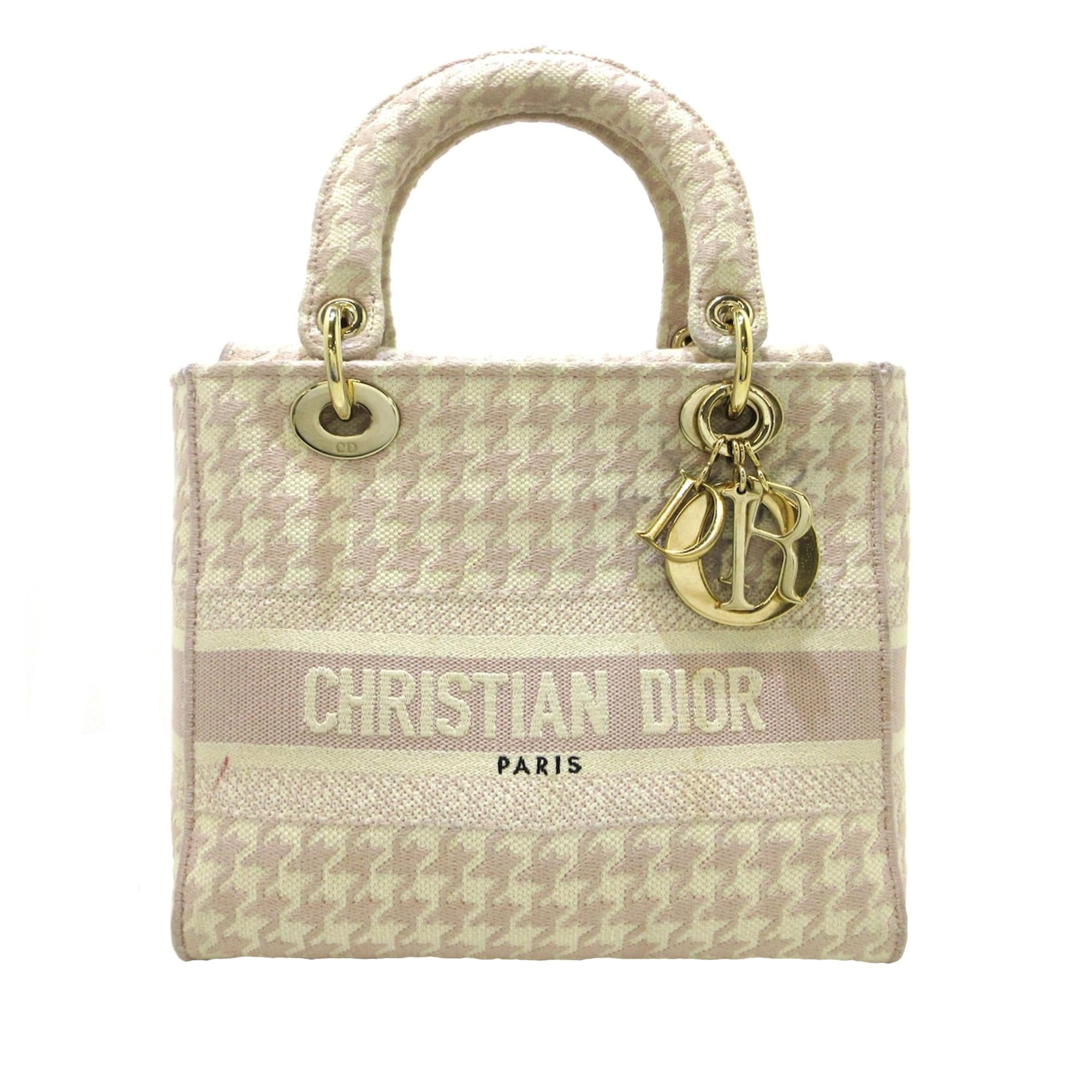 Dior Medium Houndstooth Lady D Lite (SHG-AAr8U6)