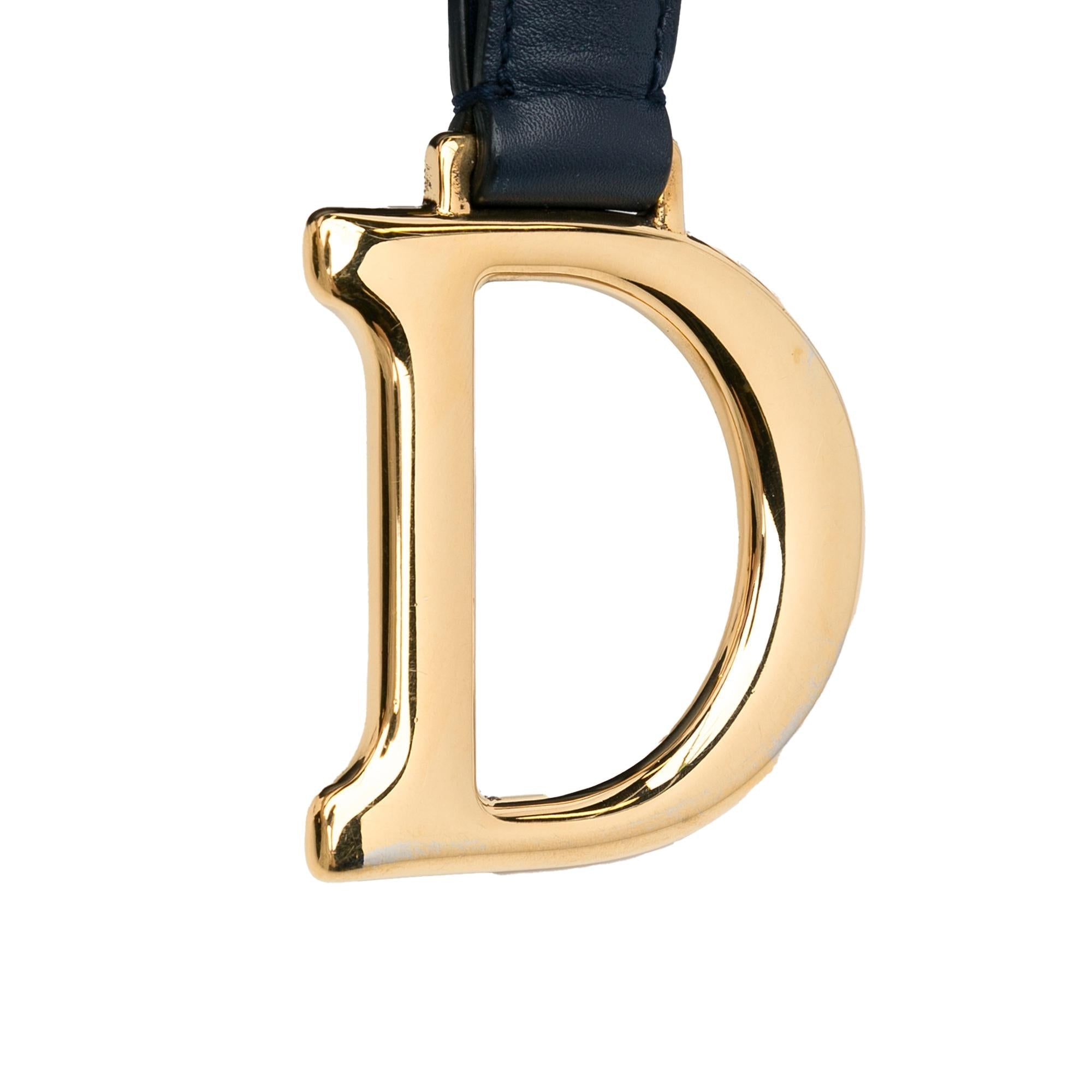 Dior Medium Leather Saddle Bag (SHG-cbSl9t)