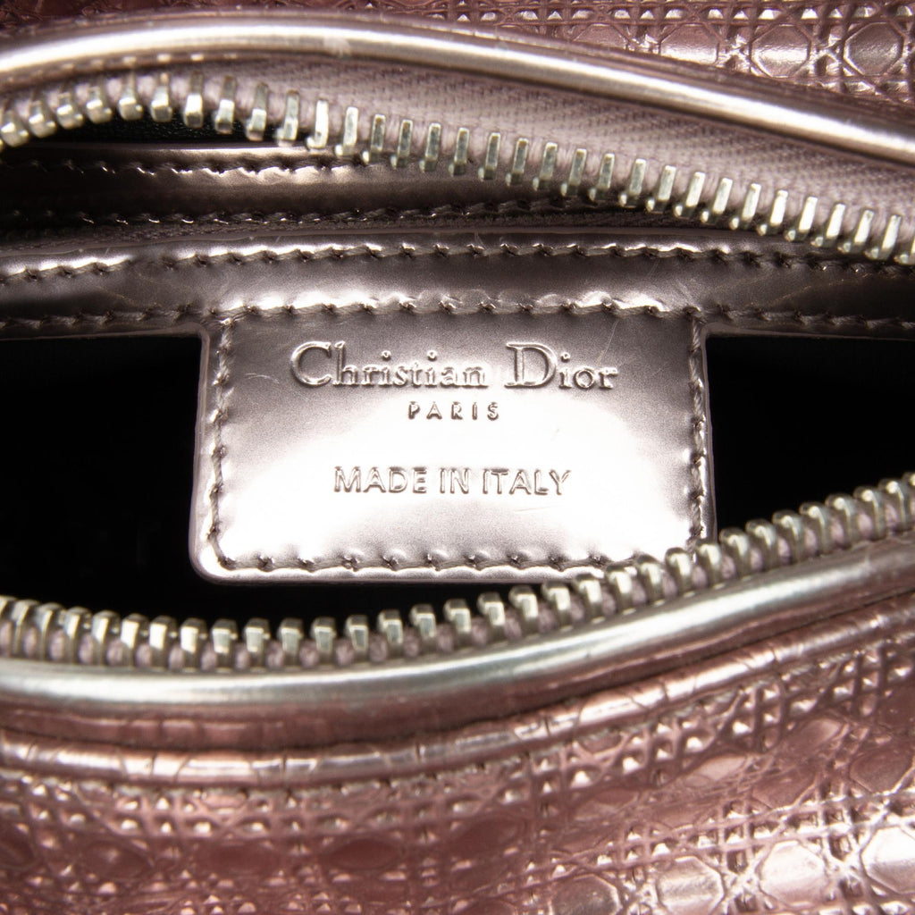 Dior Medium Metallic Microcannage Lady Dior (SHG-rFTqIT)