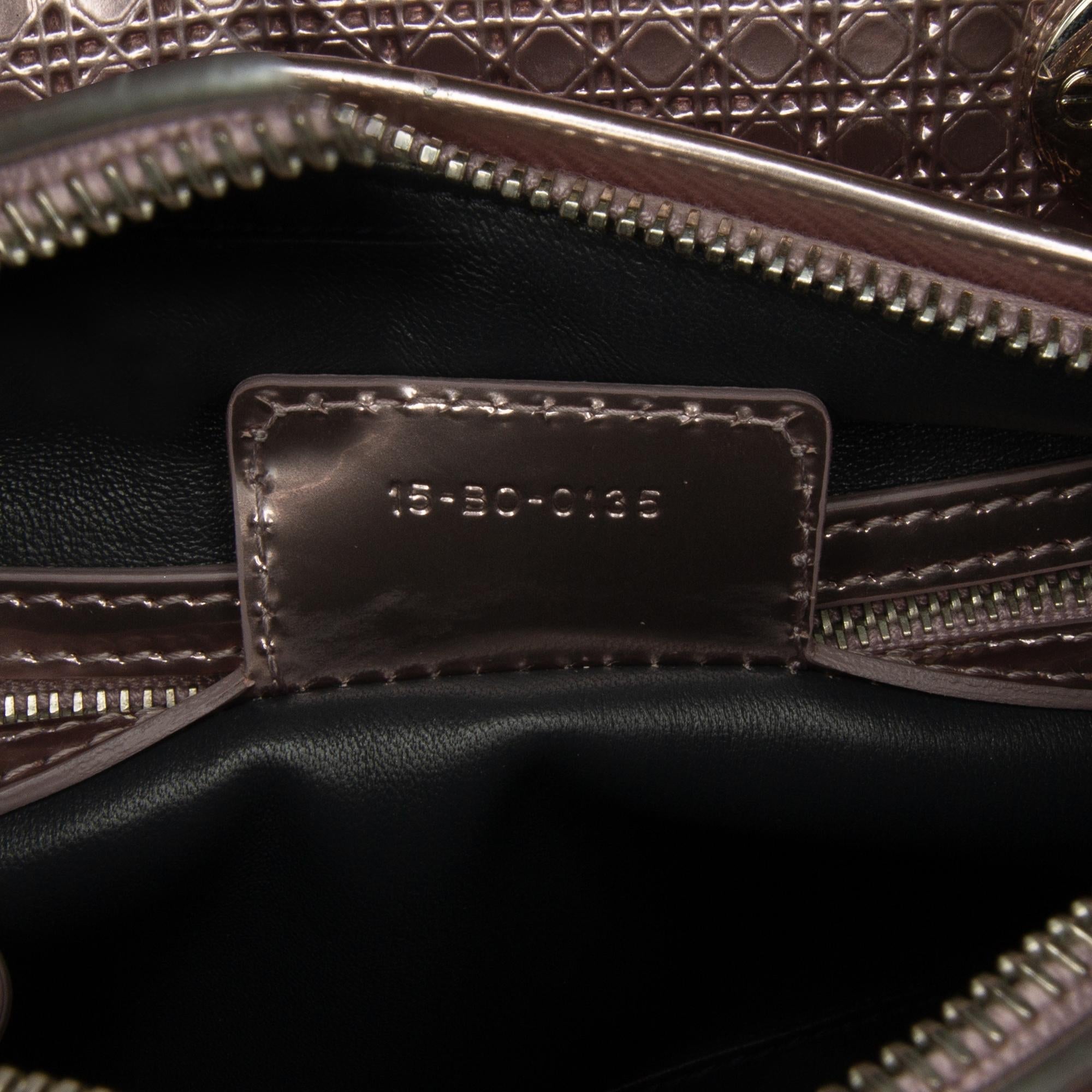 Dior Medium Metallic Microcannage Lady Dior (SHG-rFTqIT)