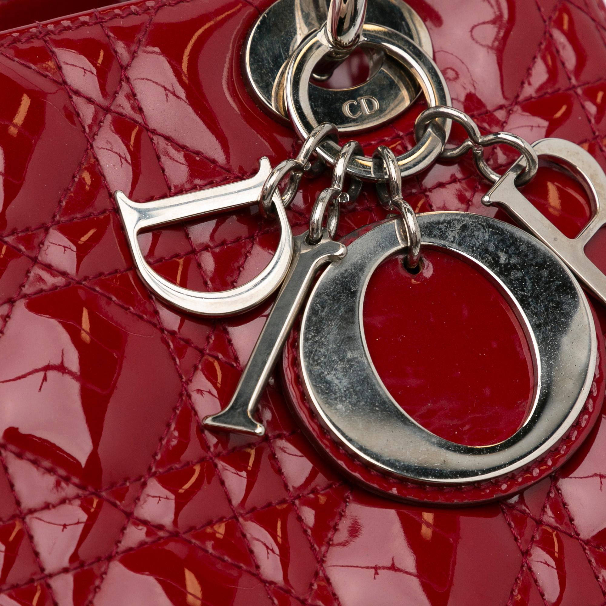 Dior Medium Patent Cannage Lady Dior (SHG-mFPZ0Z)