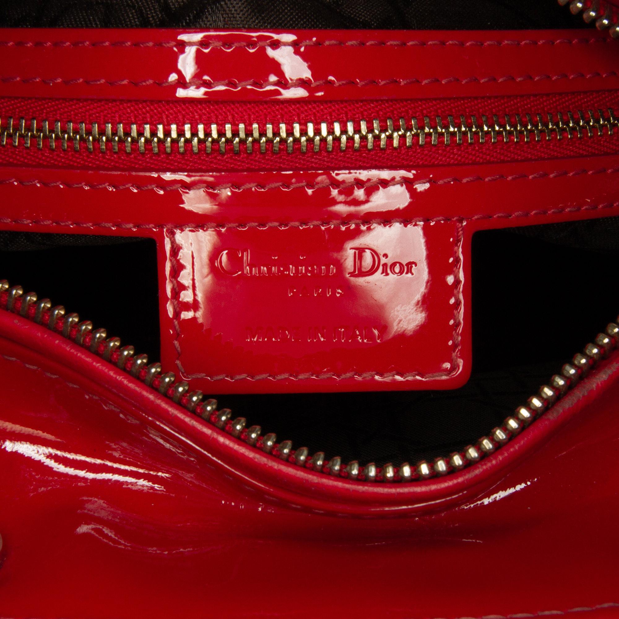 Dior Medium Patent Cannage Lady Dior (SHG-isb2sh)