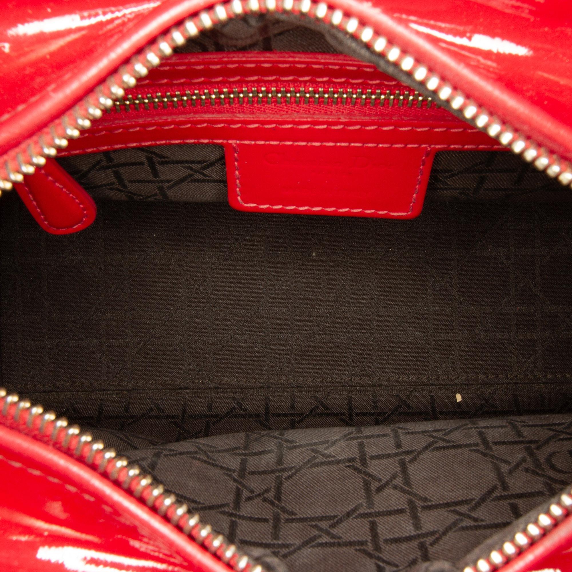 Dior Medium Patent Cannage Lady Dior (SHG-isb2sh)